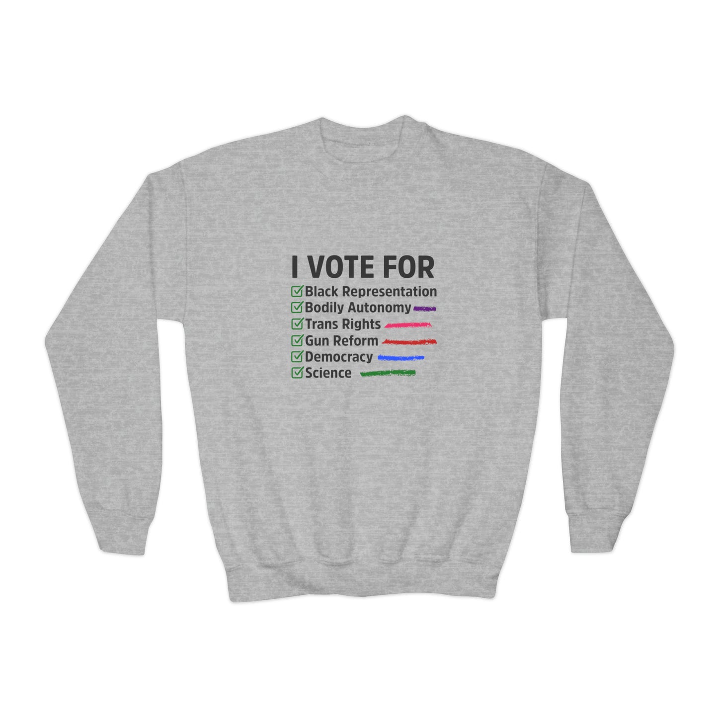 “I Vote For”  Youth Sweatshirt