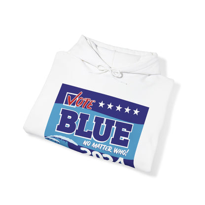 “Vote Blue No Matter Who, Blue Wave 2024” Unisex Hoodie