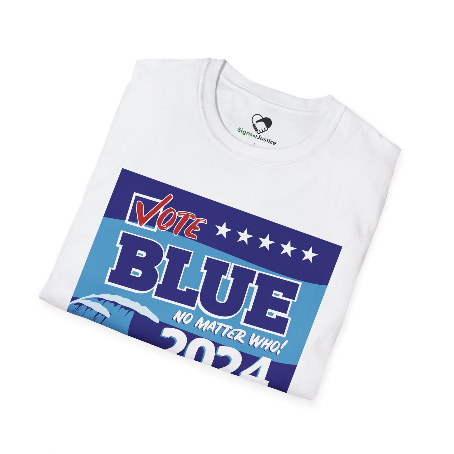 “Vote Blue No Matter Who, Blue Wave 2024” Unisex T-Shirt