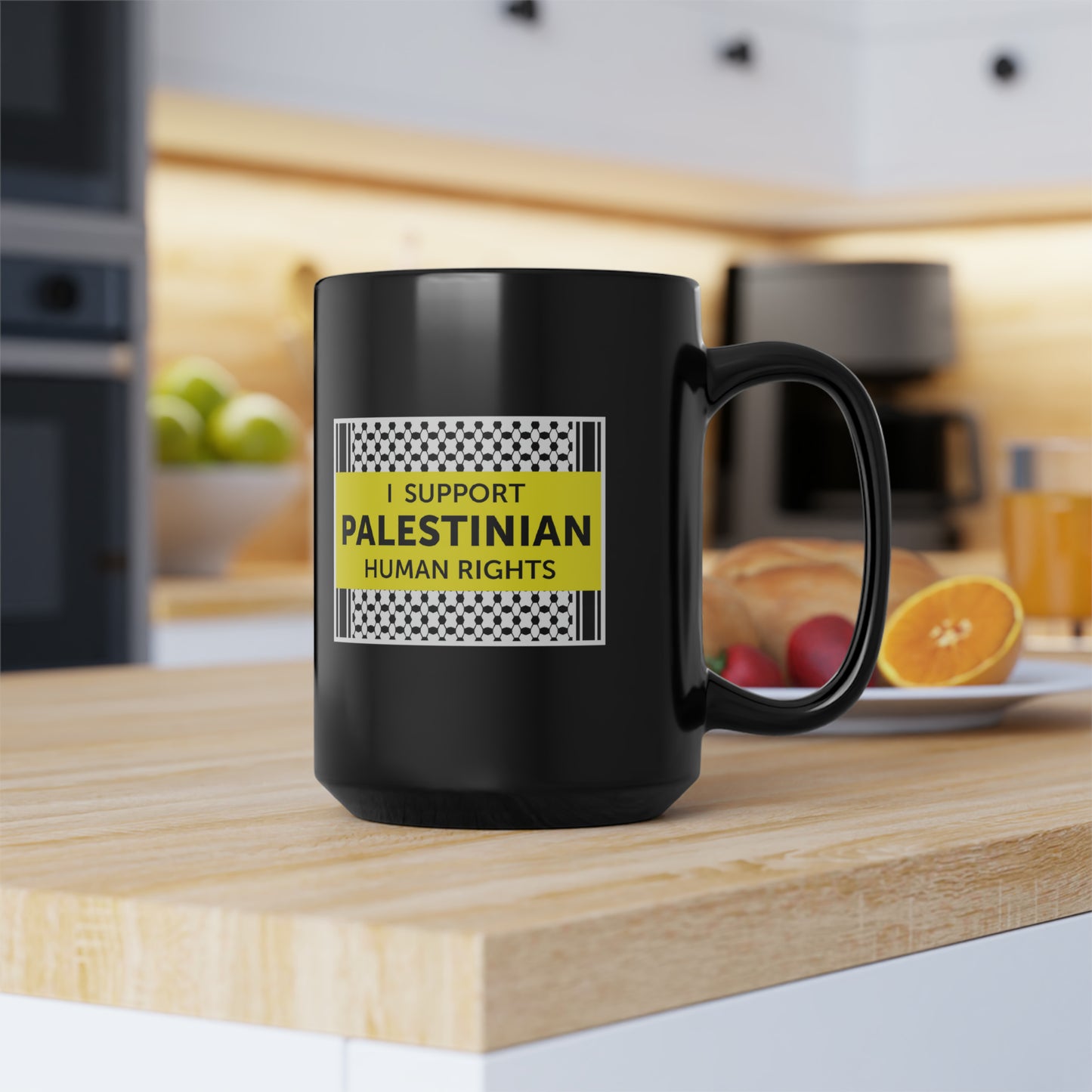 “I Support Palestinian Human Rights” 15 oz. Mug