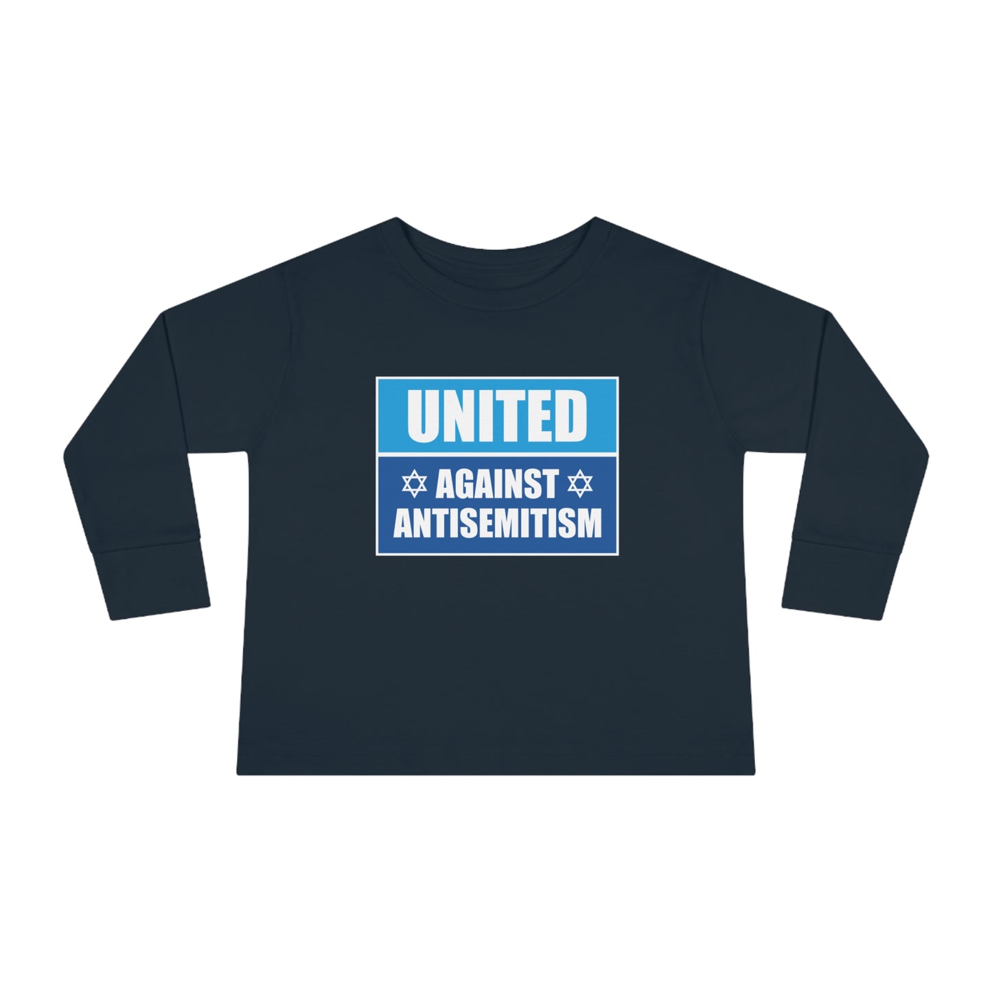 “United Against Antisemitism” Toddler Long Sleeve Tee