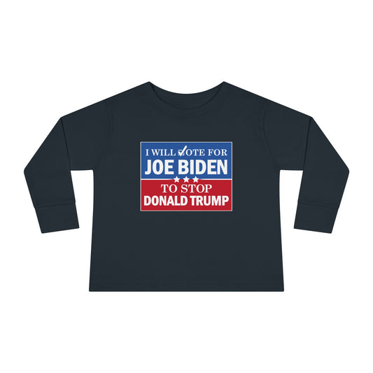 "I Will Vote For" Toddler Long Sleeve Tee