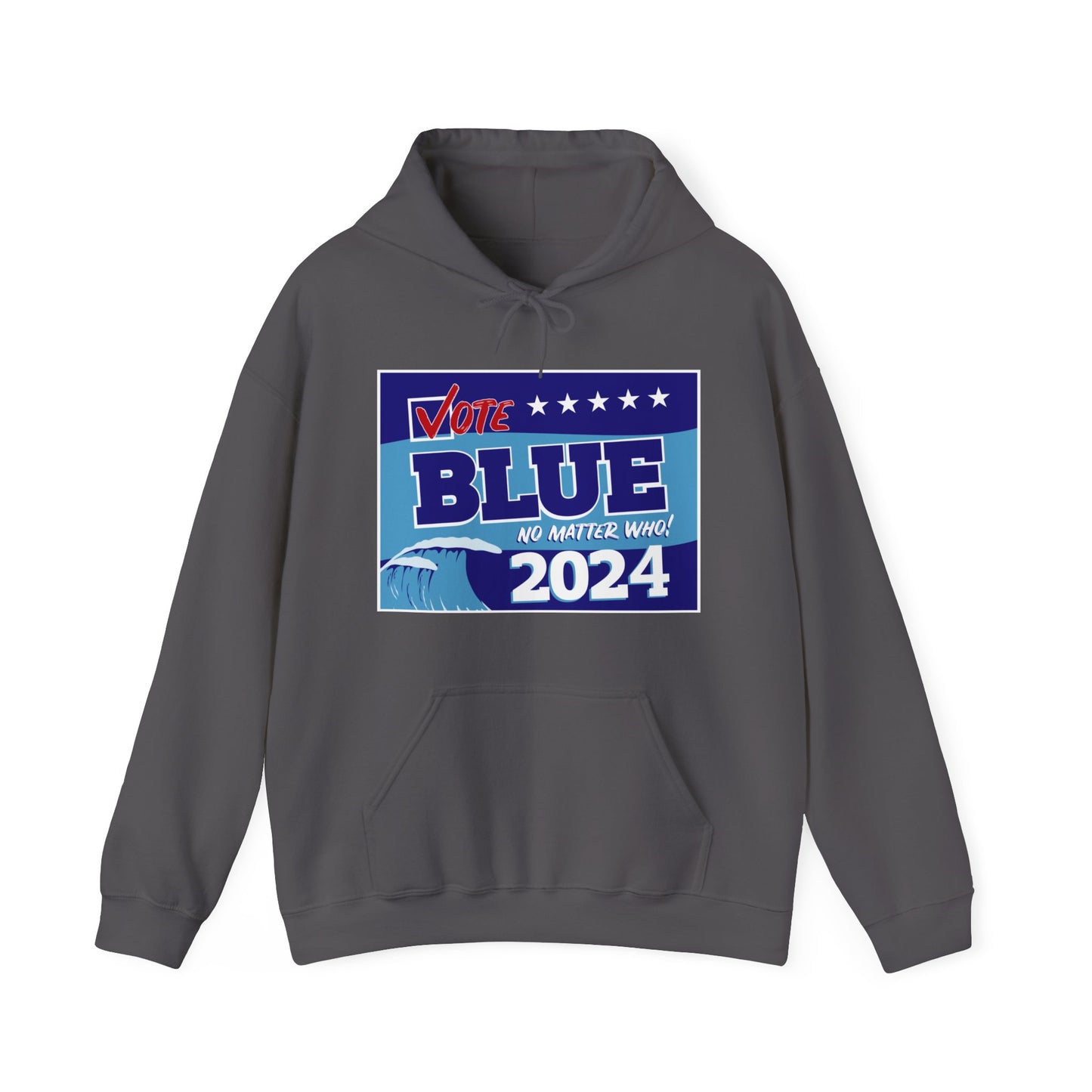 “Vote Blue No Matter Who, Blue Wave 2024” Unisex Hoodie