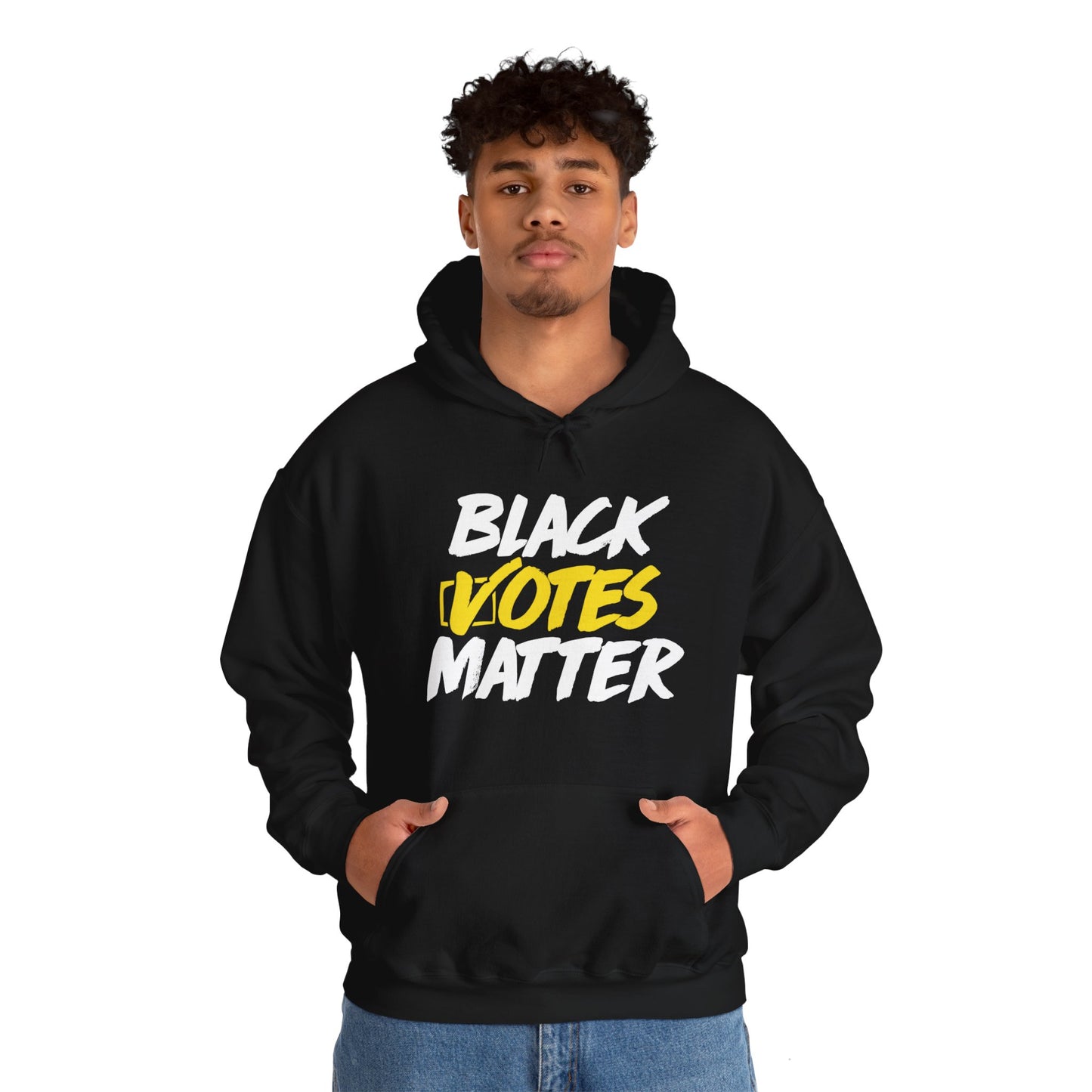 “Black Votes Matter” (white text) Unisex Hoodie