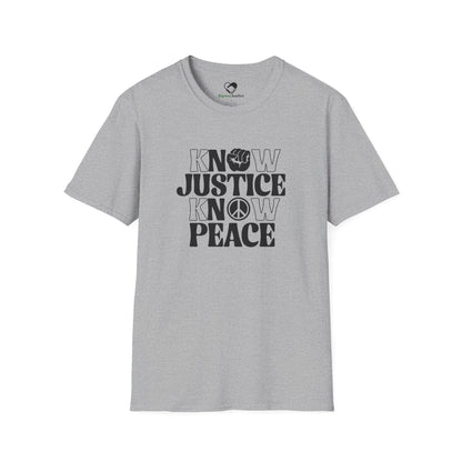 “Know Justice, Know Peace (Classic)” Unisex T-Shirt