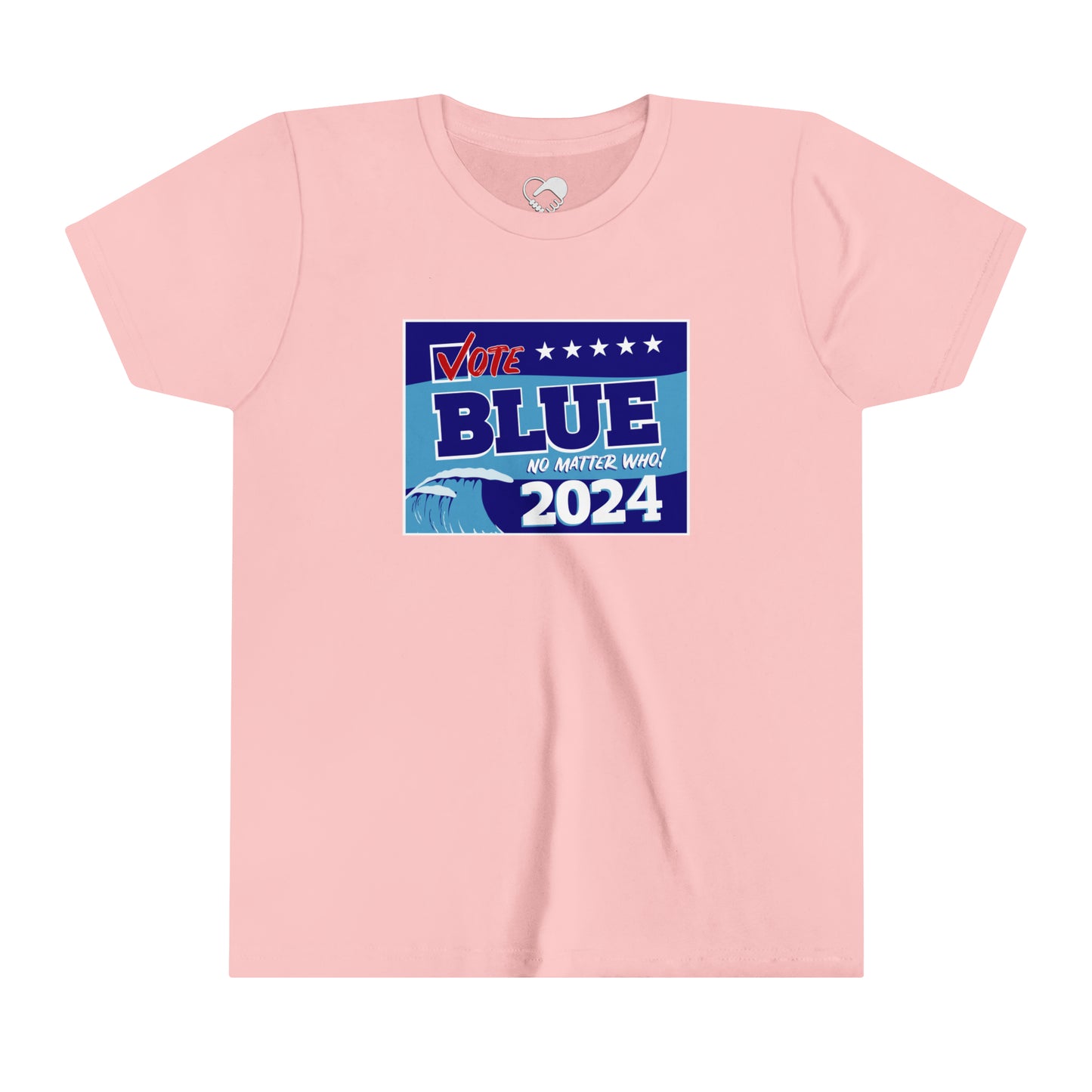 “Vote Blue No Matter Who, Blue Wave 2024” Youth T-Shirt