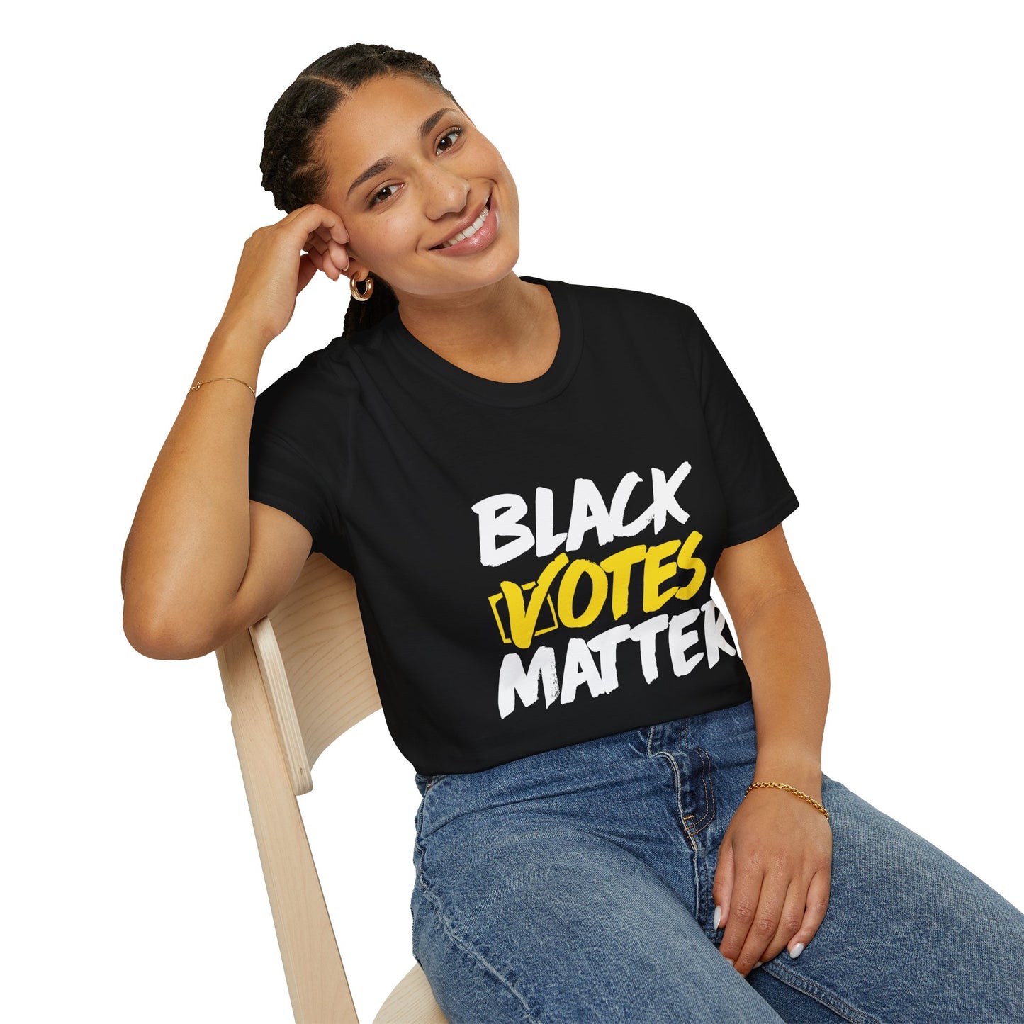 “Black Votes Matter” (white text) Unisex T-Shirt