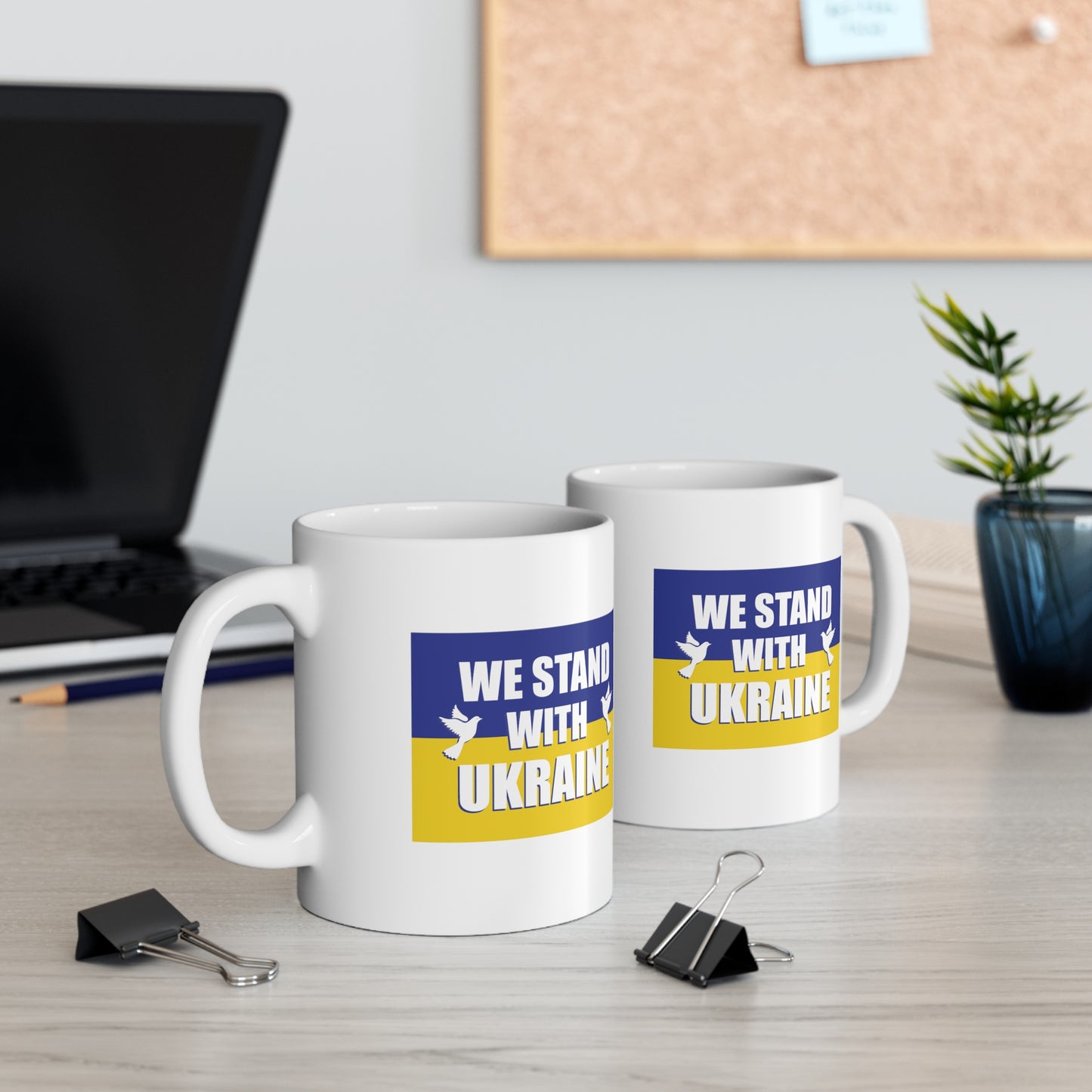 “We Stand With Ukraine” 11 oz. Mug