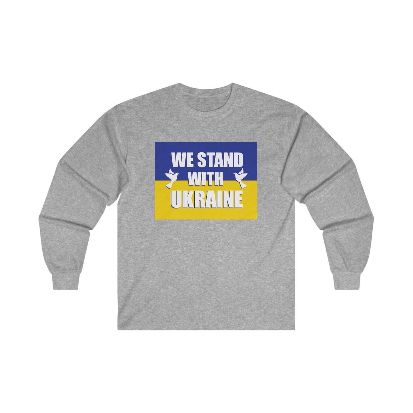 “We Stand With Ukraine” Unisex Long Sleeve T-Shirt