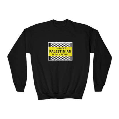 “I Support Palestinian Human Rights” Youth Sweatshirt