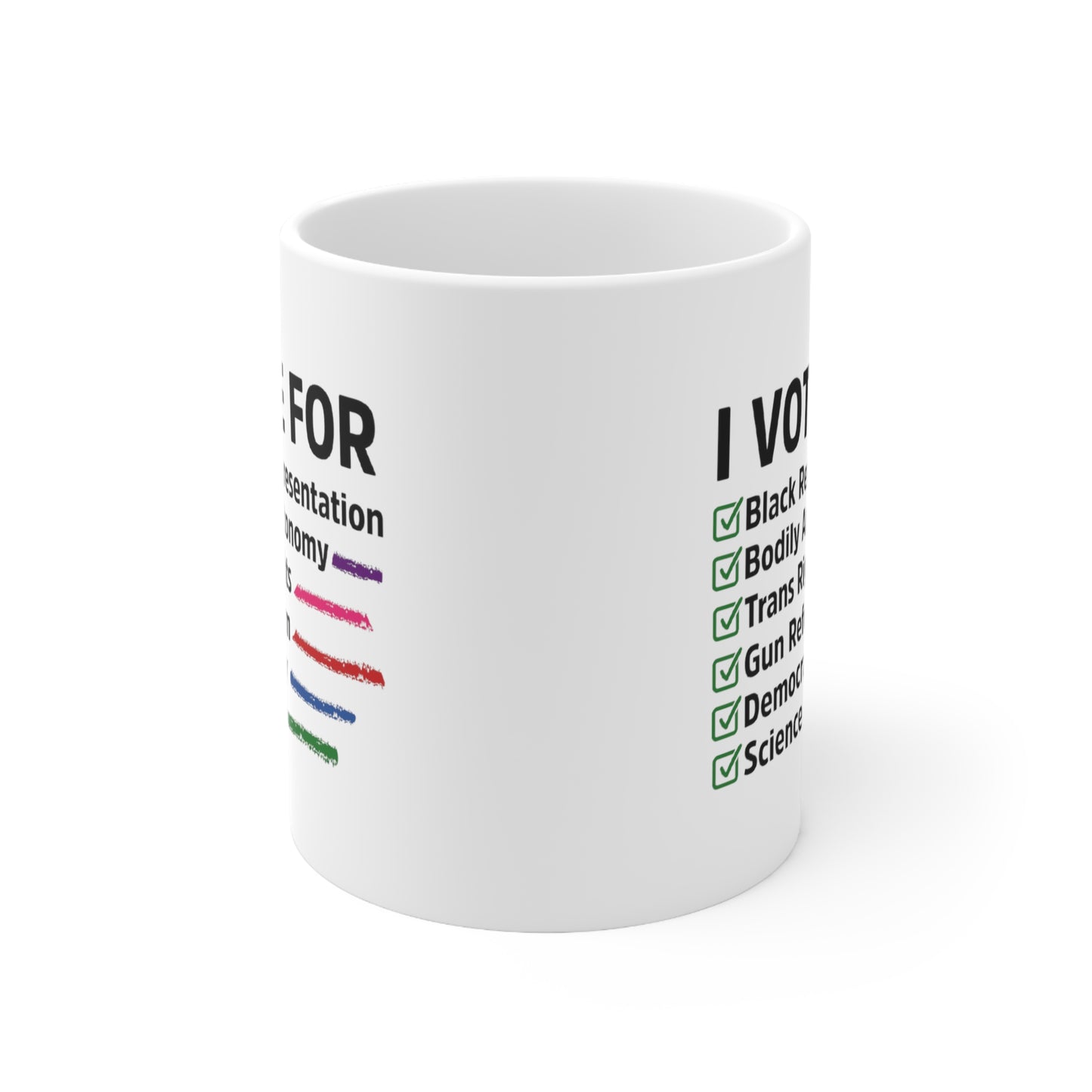 “I Vote For” 11 oz. Mug