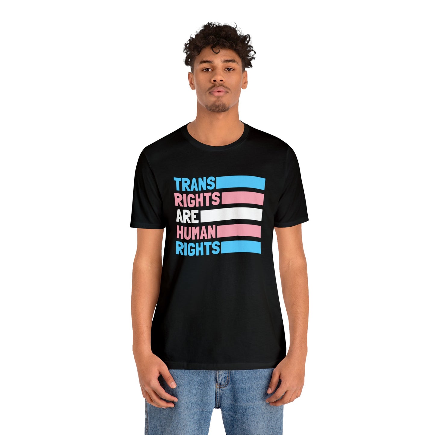 “Trans Rights Are Human Rights” Unisex T-Shirt (Bella+Canvas)