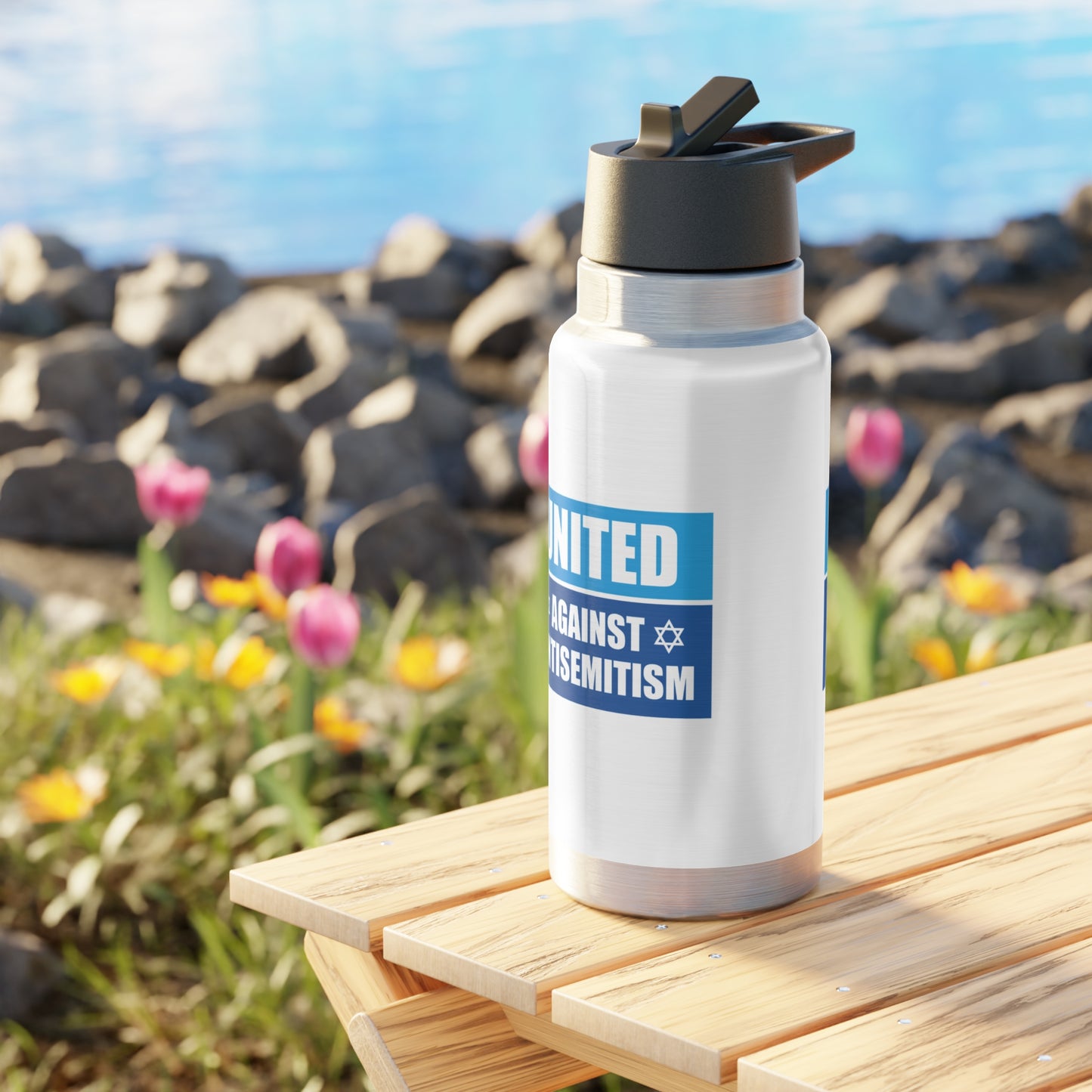 “United Against Antisemitism” 32 oz. Tumbler/Water Bottle