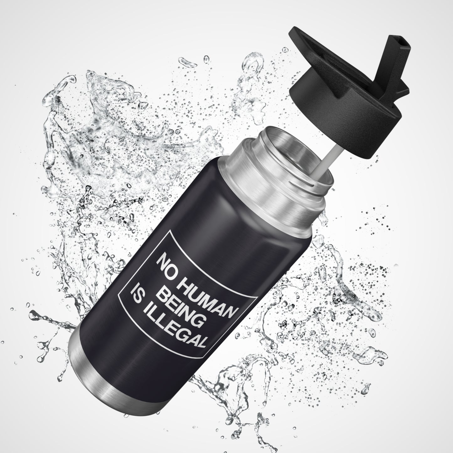 “No Human Being is Illegal” 32 oz. Tumbler/Water Bottle