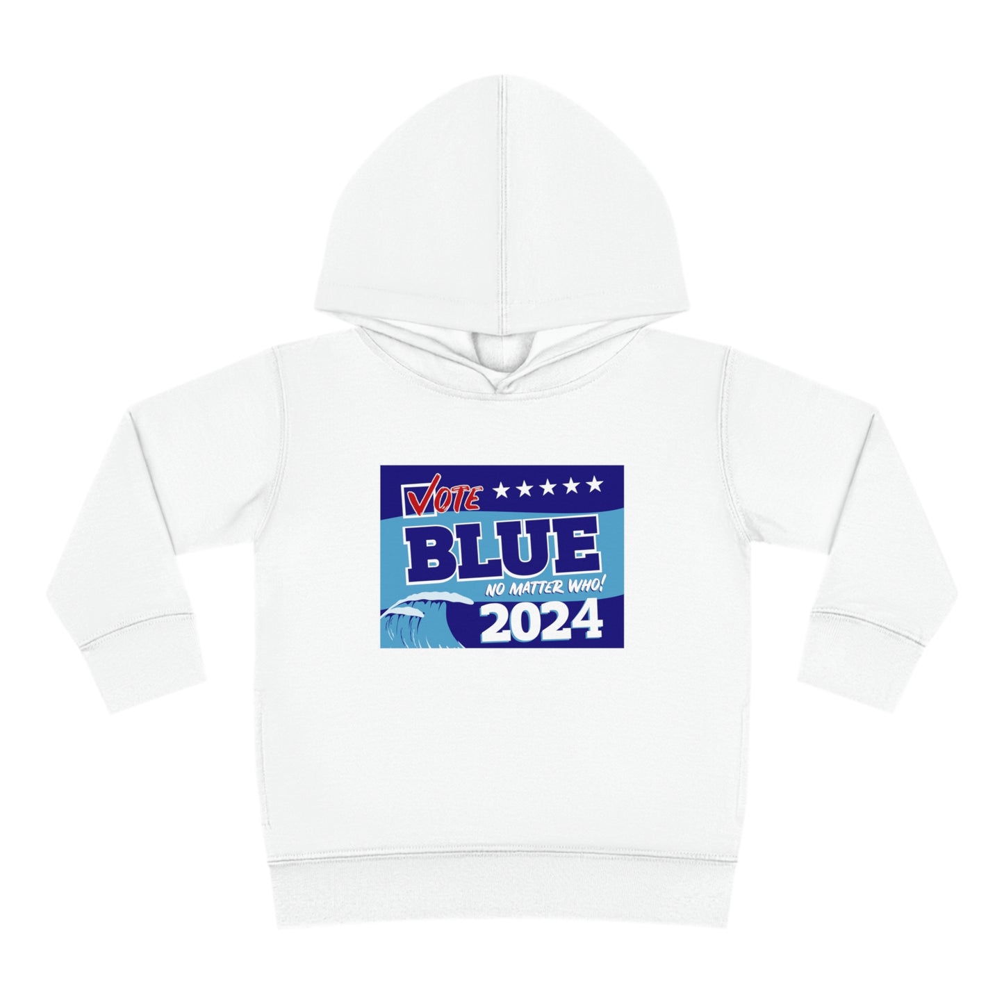 “Vote Blue No Matter Who, Blue Wave 2024” Toddler Hoodie