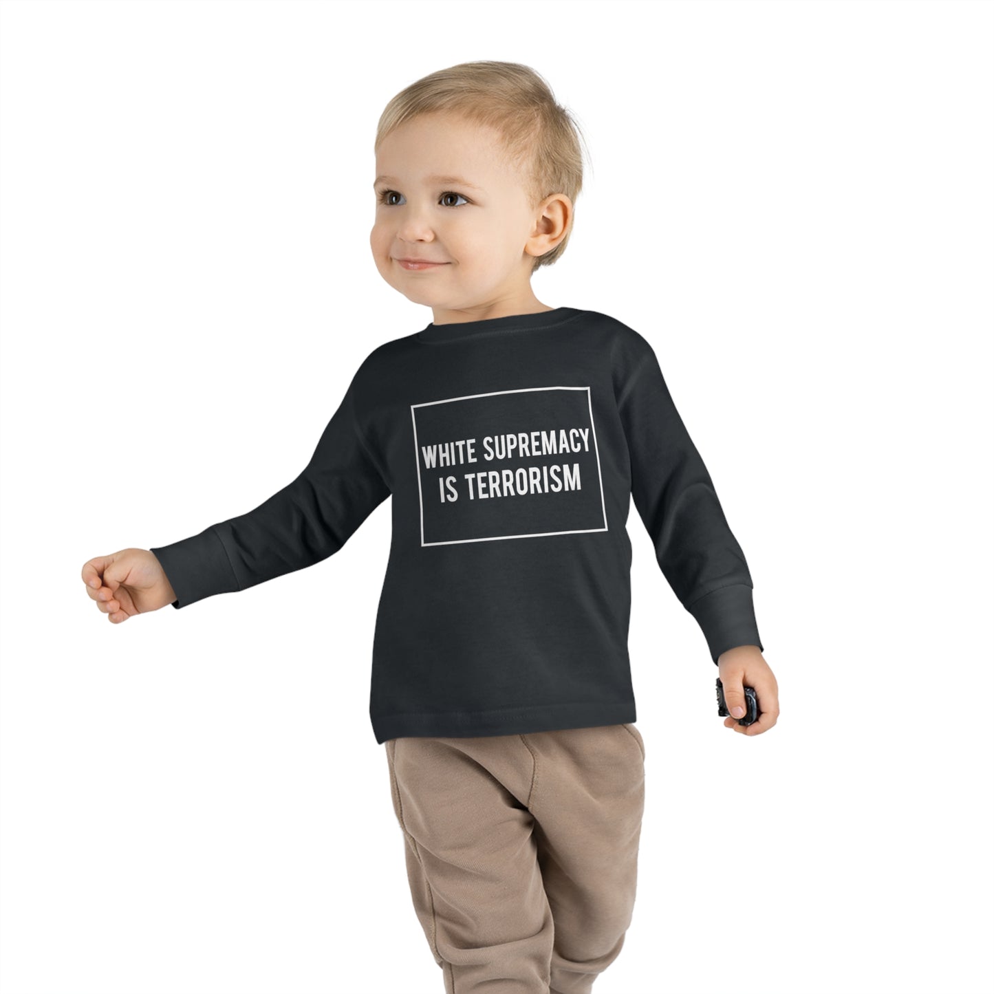 “White Supremacy is Terrorism” Toddler Long Sleeve Tee