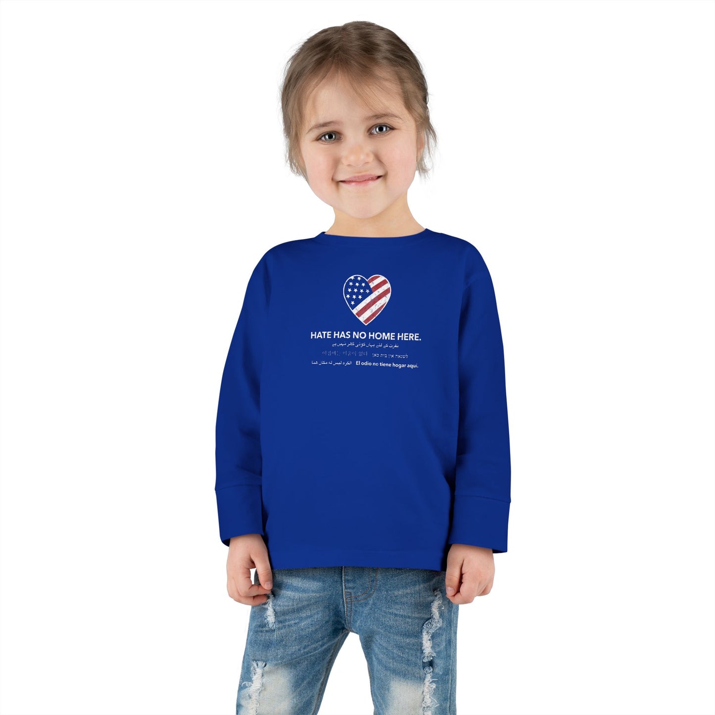 “Hate Has No Home Here” Toddler Long Sleeve Tee