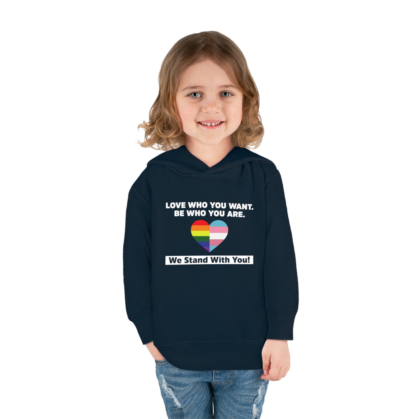 "Love Who You Want" Toddler Hoodie