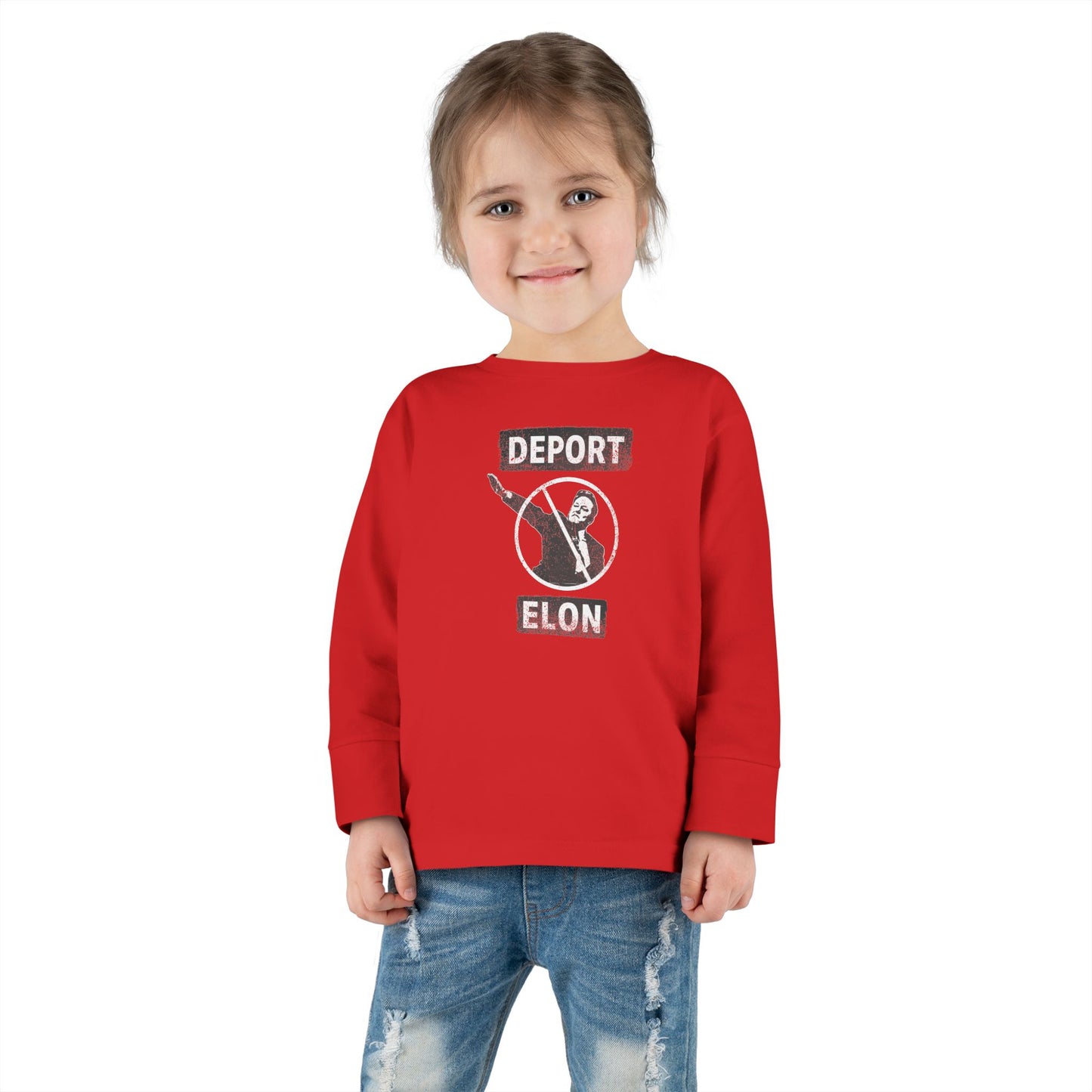 "Deport Elon Musk" Toddler Long Sleeve Tee