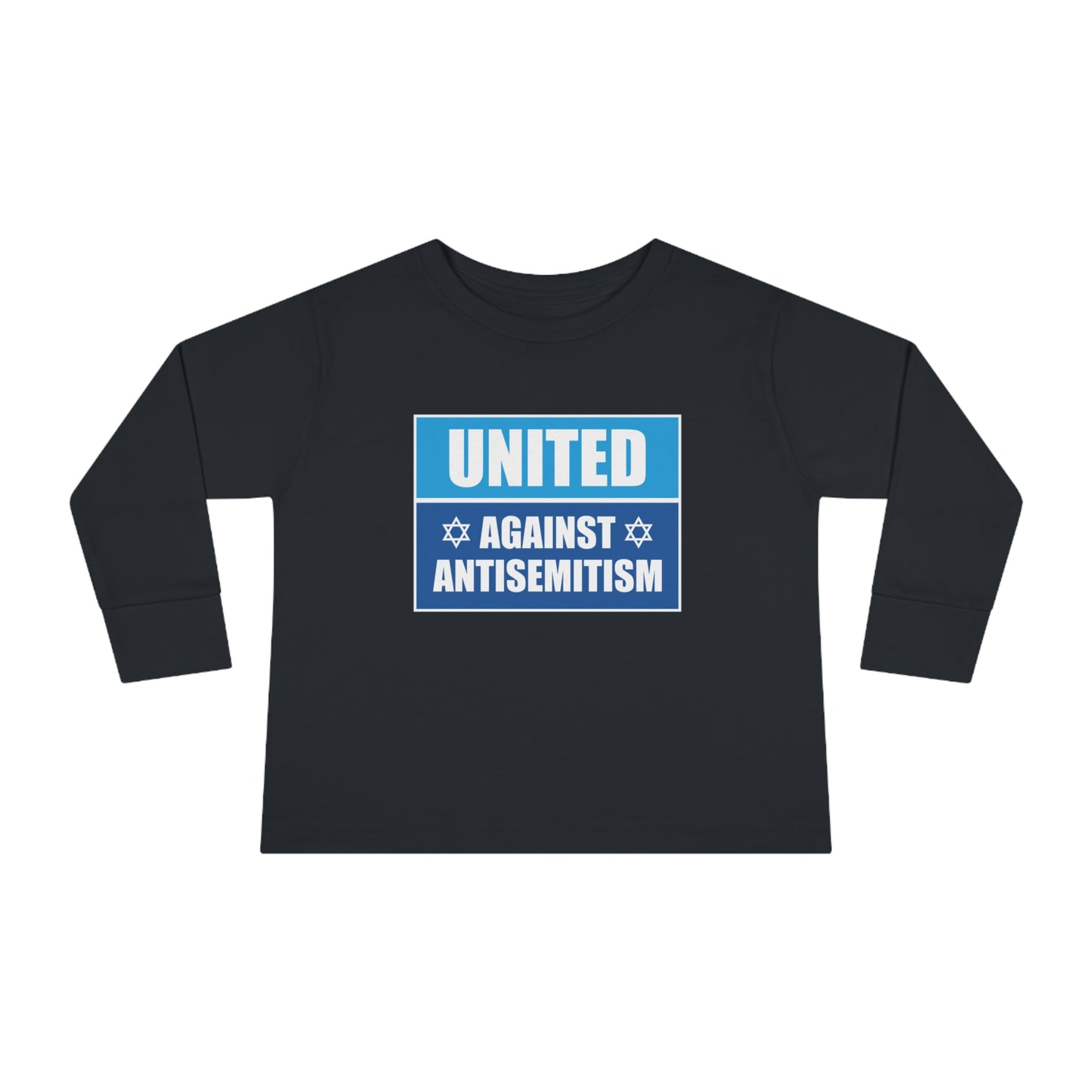 “United Against Antisemitism” Toddler Long Sleeve Tee