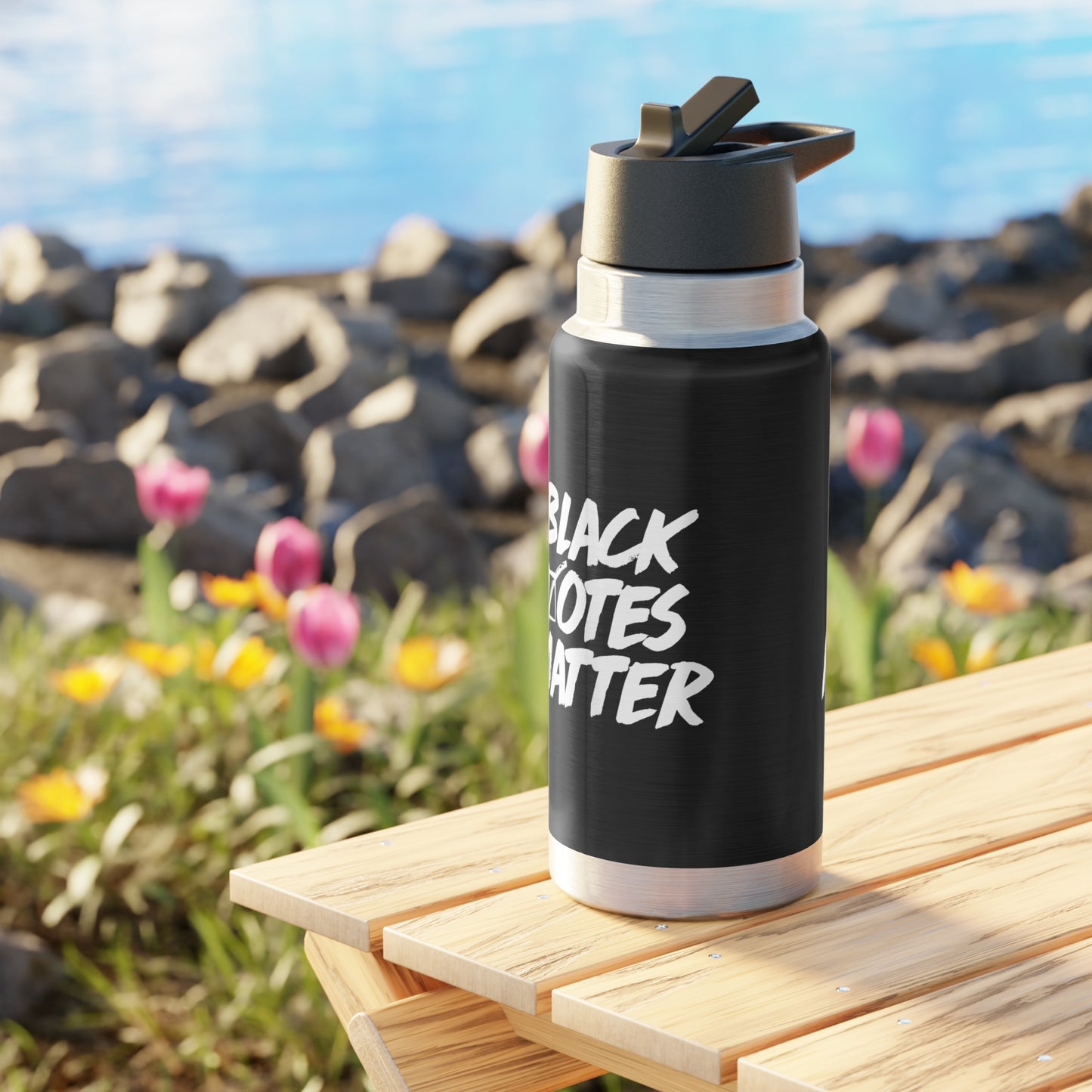 “Black Votes Matter (white text)” 32 oz. Tumbler/Water Bottle