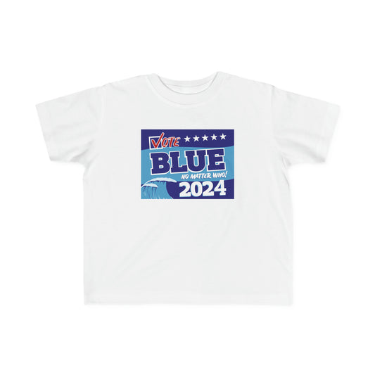 “Vote Blue No Matter Who, Blue Wave 2024” Toddler's Tee