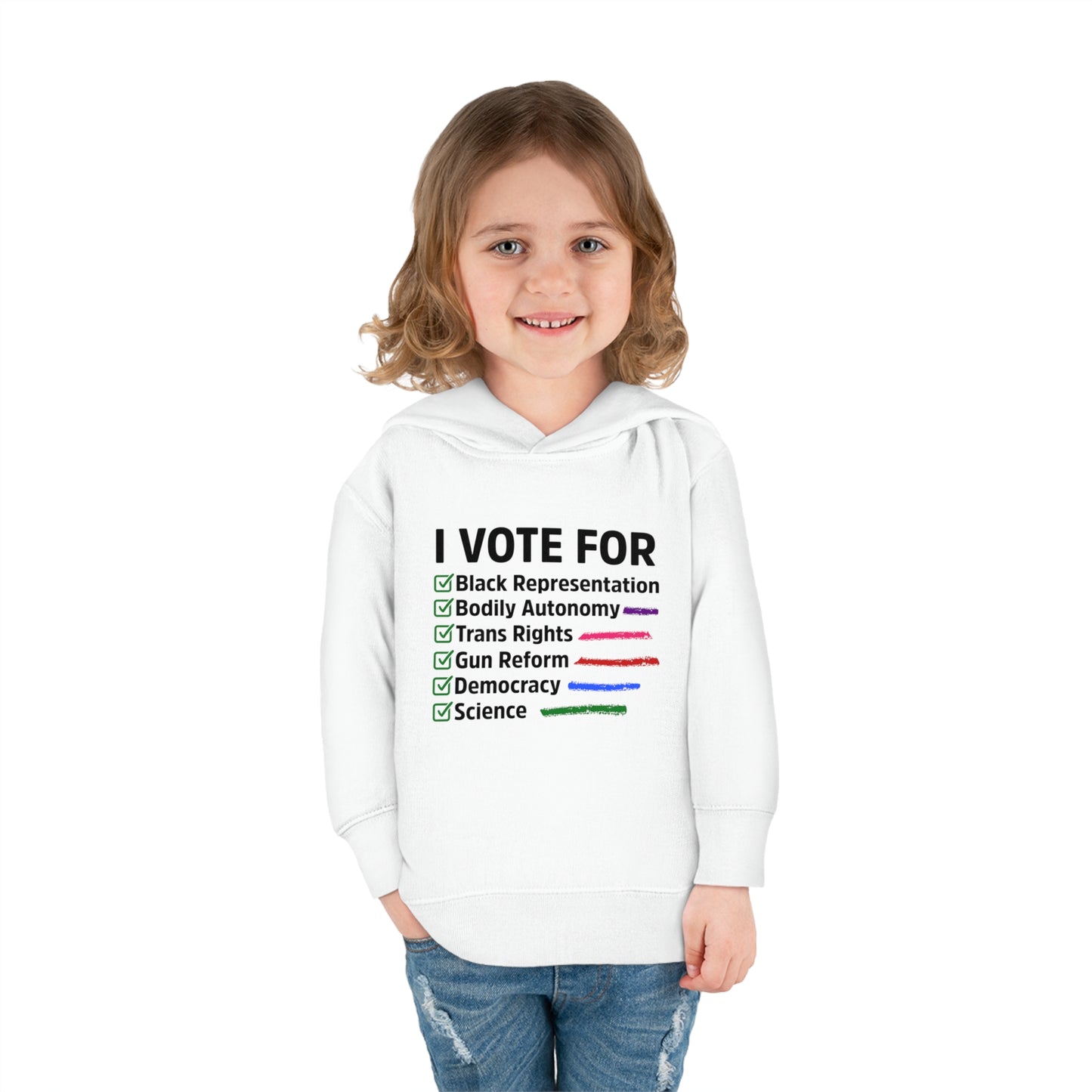 “I Vote For” Toddler Hoodie