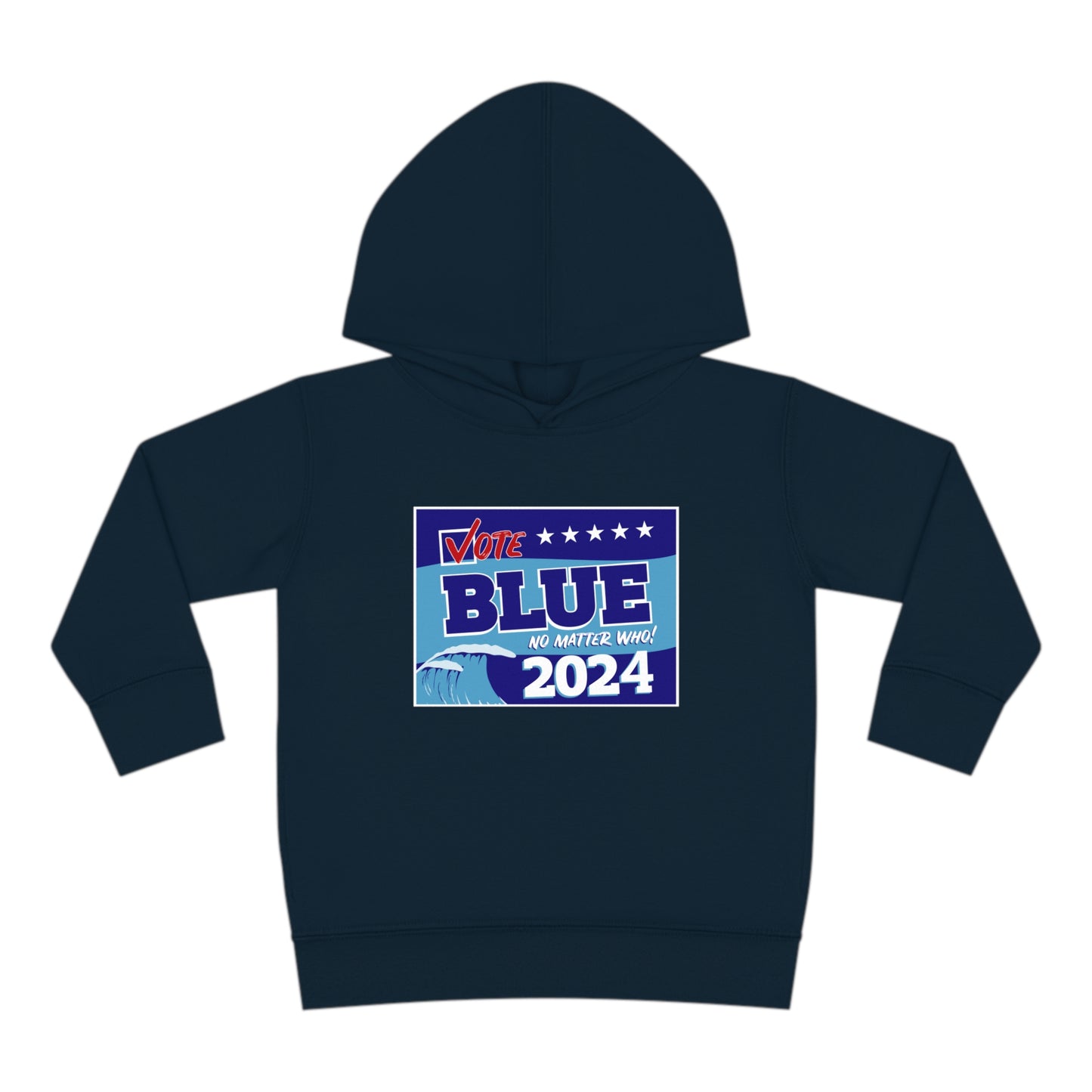 “Vote Blue No Matter Who, Blue Wave 2024” Toddler Hoodie