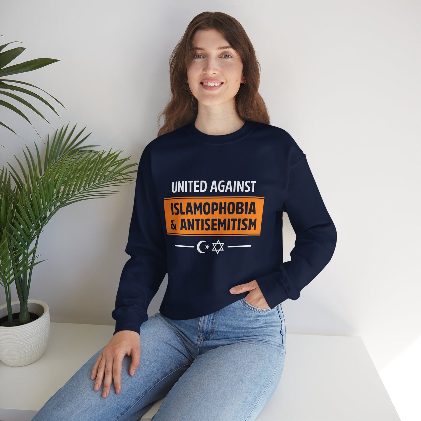 "United Against Islamophobia & Antisemitism" Unisex Sweatshirt