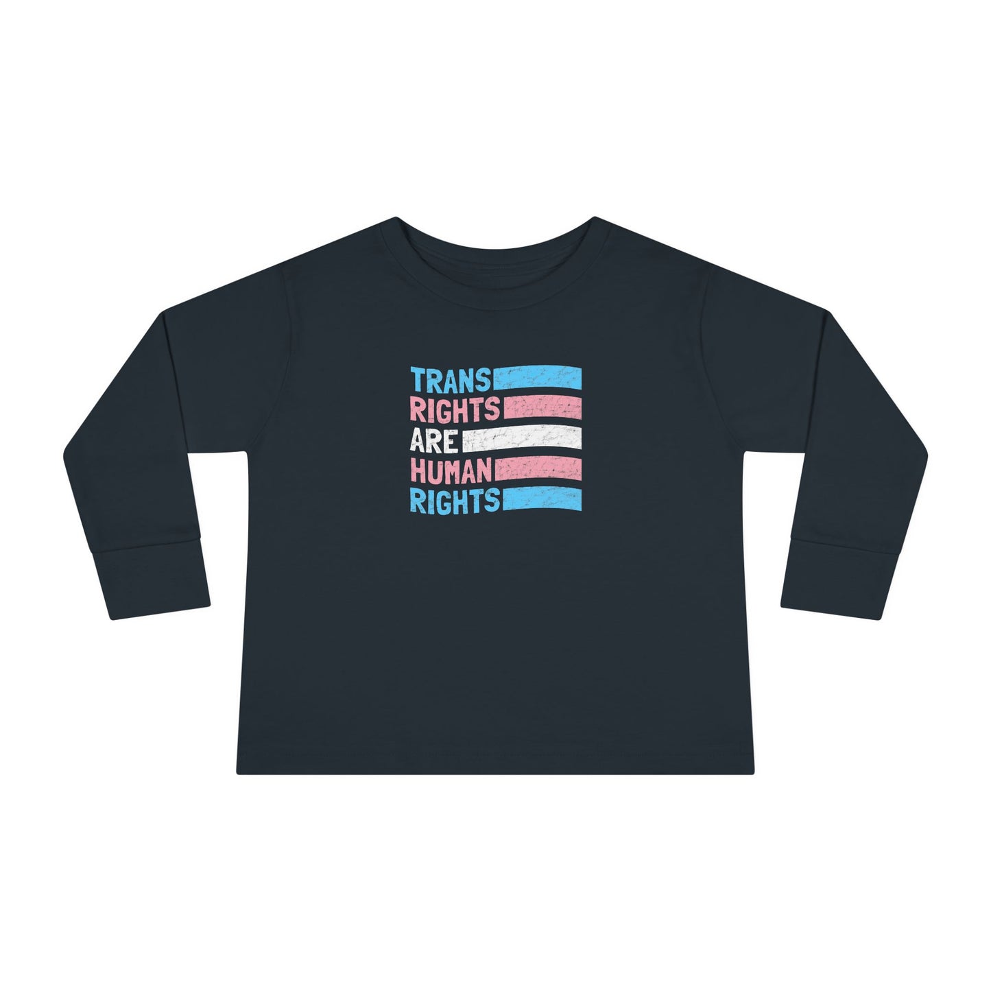 “Trans Rights Are Human Rights” Toddler Long Sleeve Tee