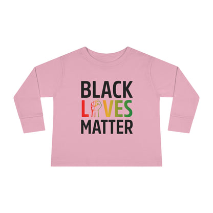 “Black Lives Matter – Unity Fist (Pan-Africa)” Toddler Long Sleeve Tee