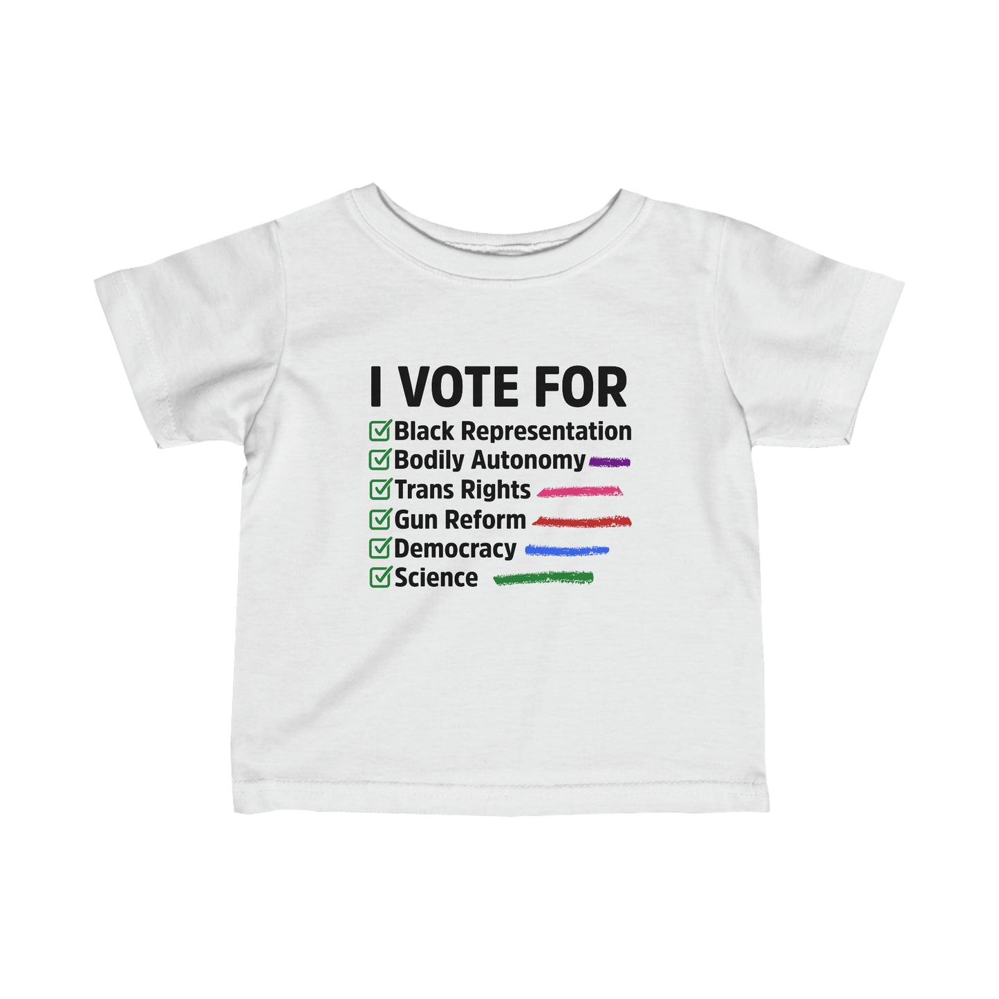 “I Vote For” Infant Tee