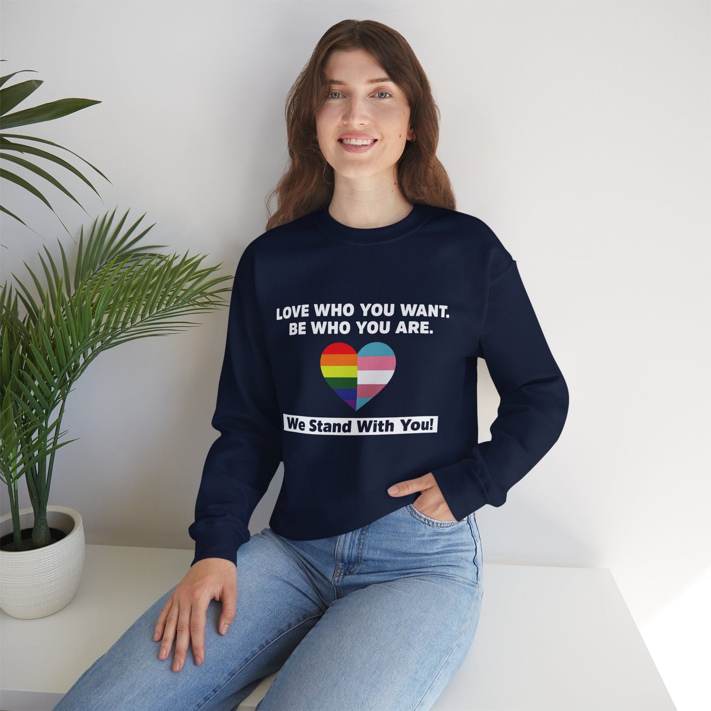 “Love Who You Want” Unisex Sweatshirt