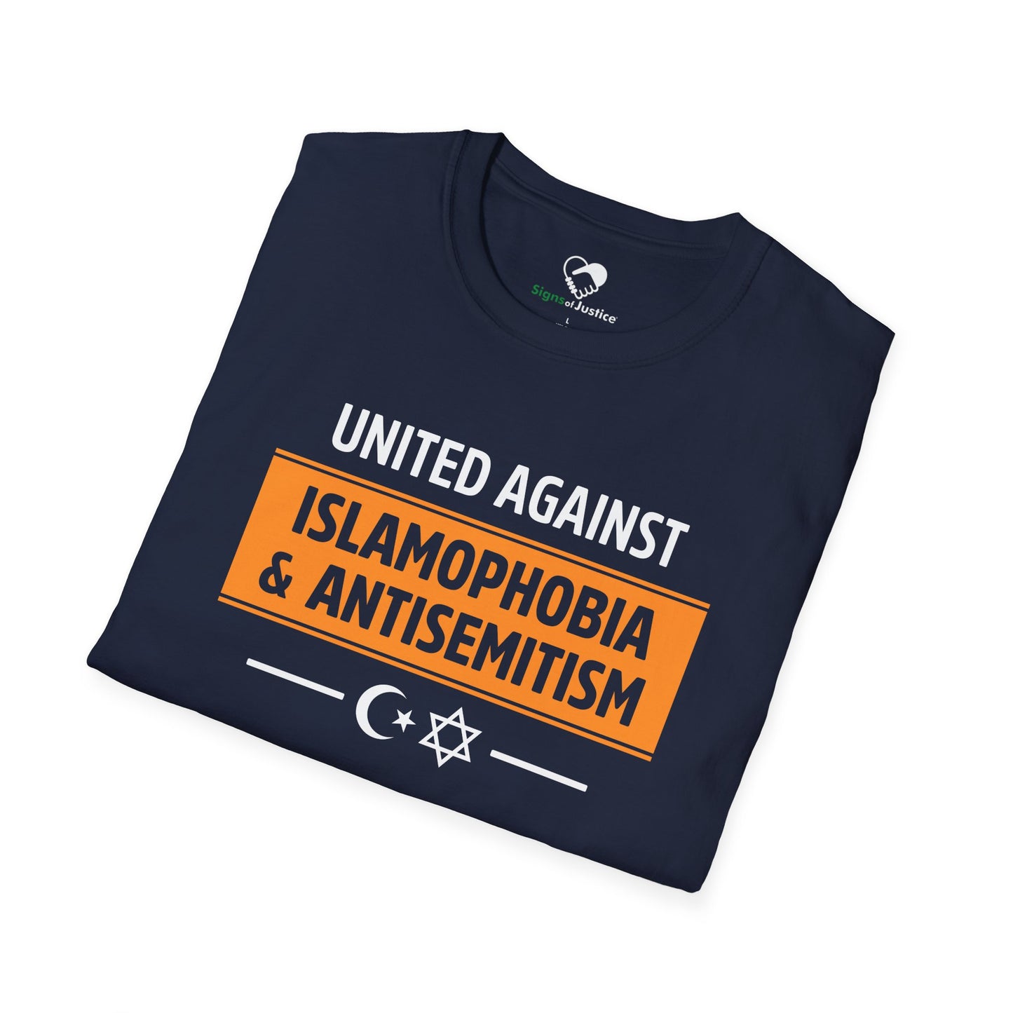 "United Against Islamophobia & Antisemitism" Unisex T-Shirt