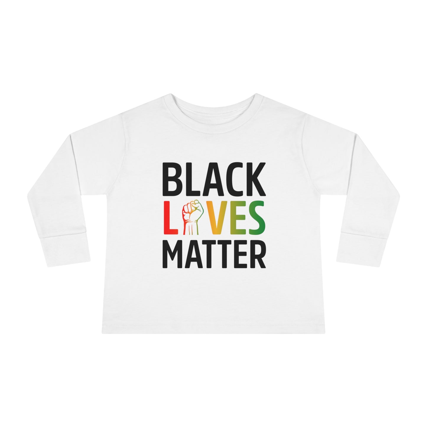 “Black Lives Matter – Unity Fist (Pan-Africa)” Toddler Long Sleeve Tee