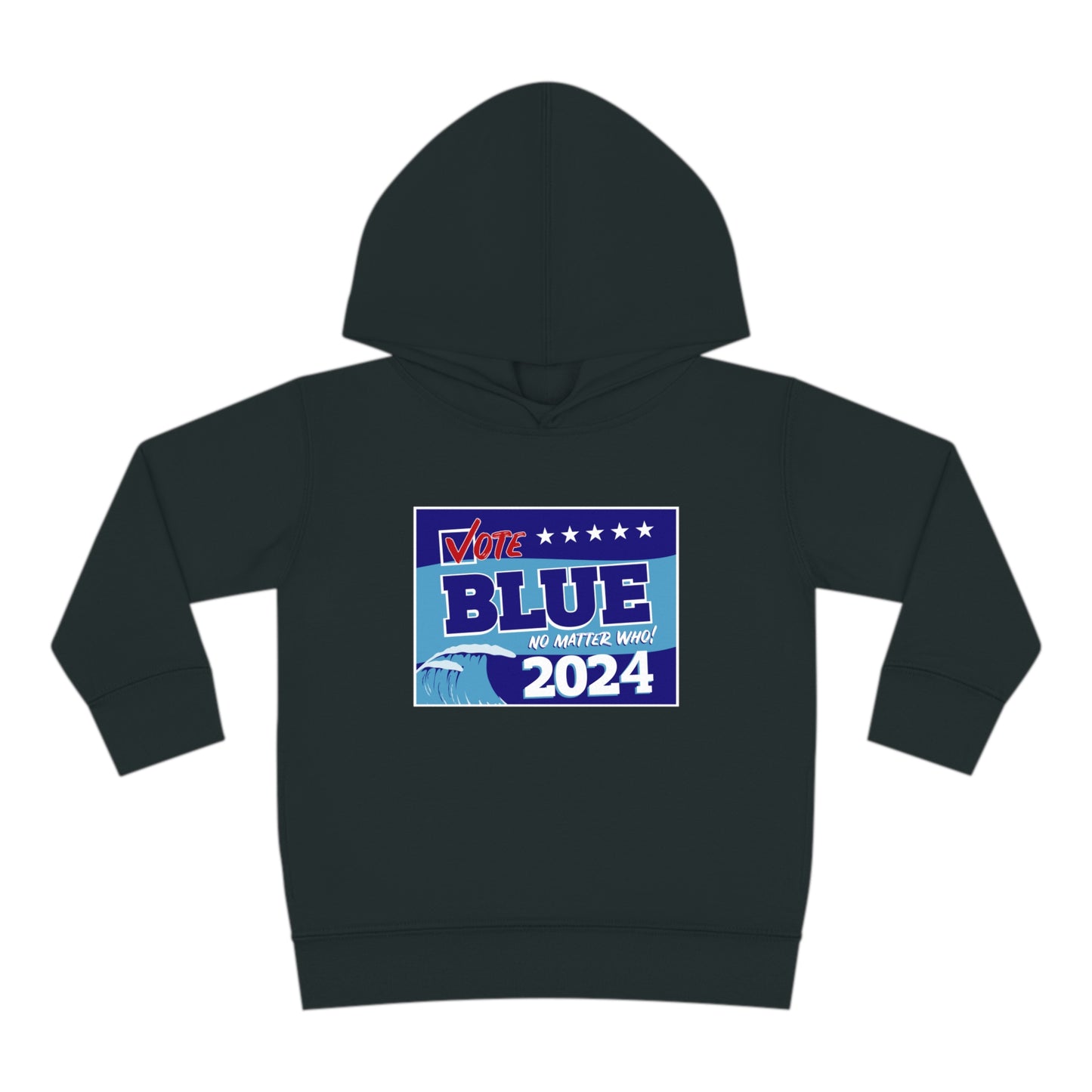 “Vote Blue No Matter Who, Blue Wave 2024” Toddler Hoodie