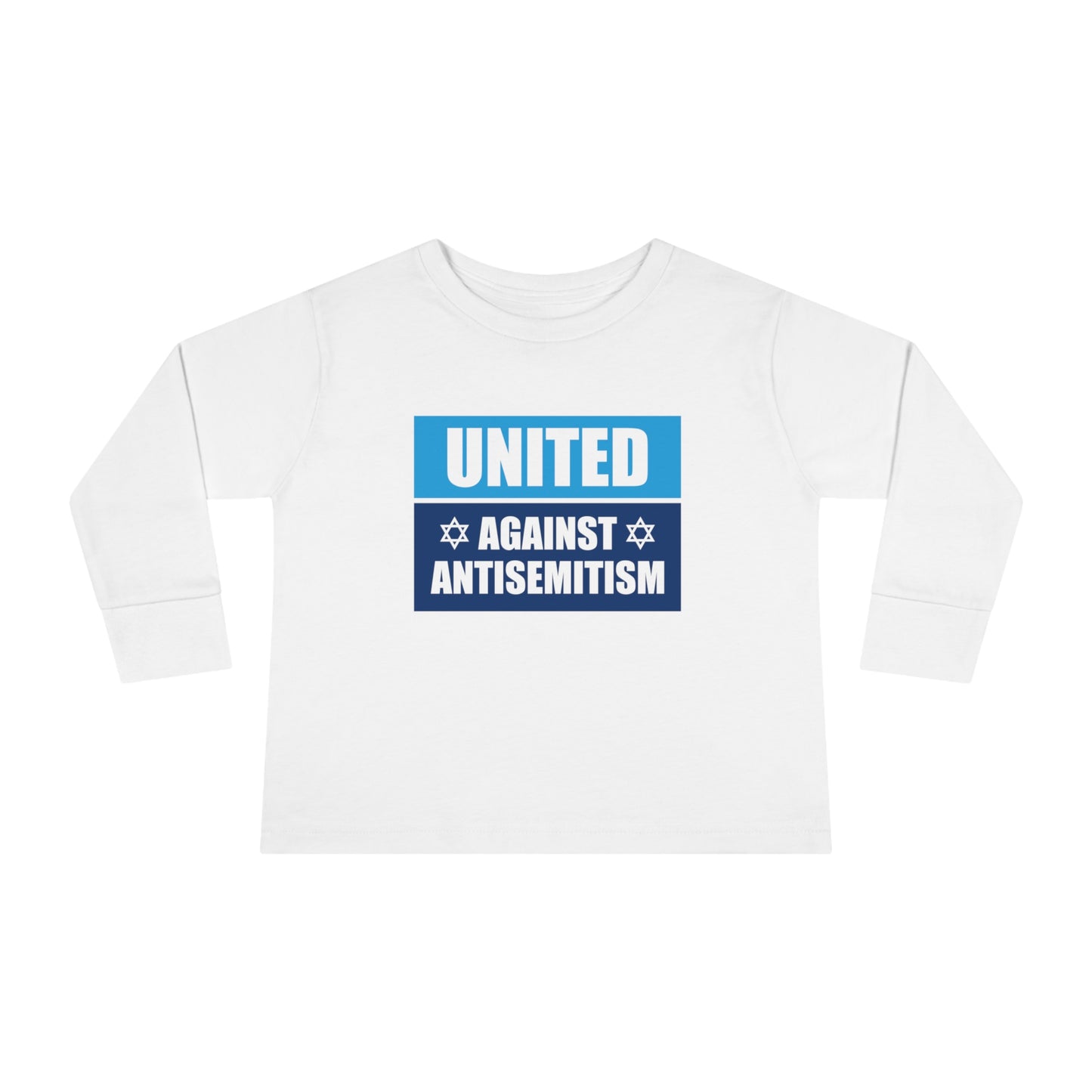 “United Against Antisemitism” Toddler Long Sleeve Tee