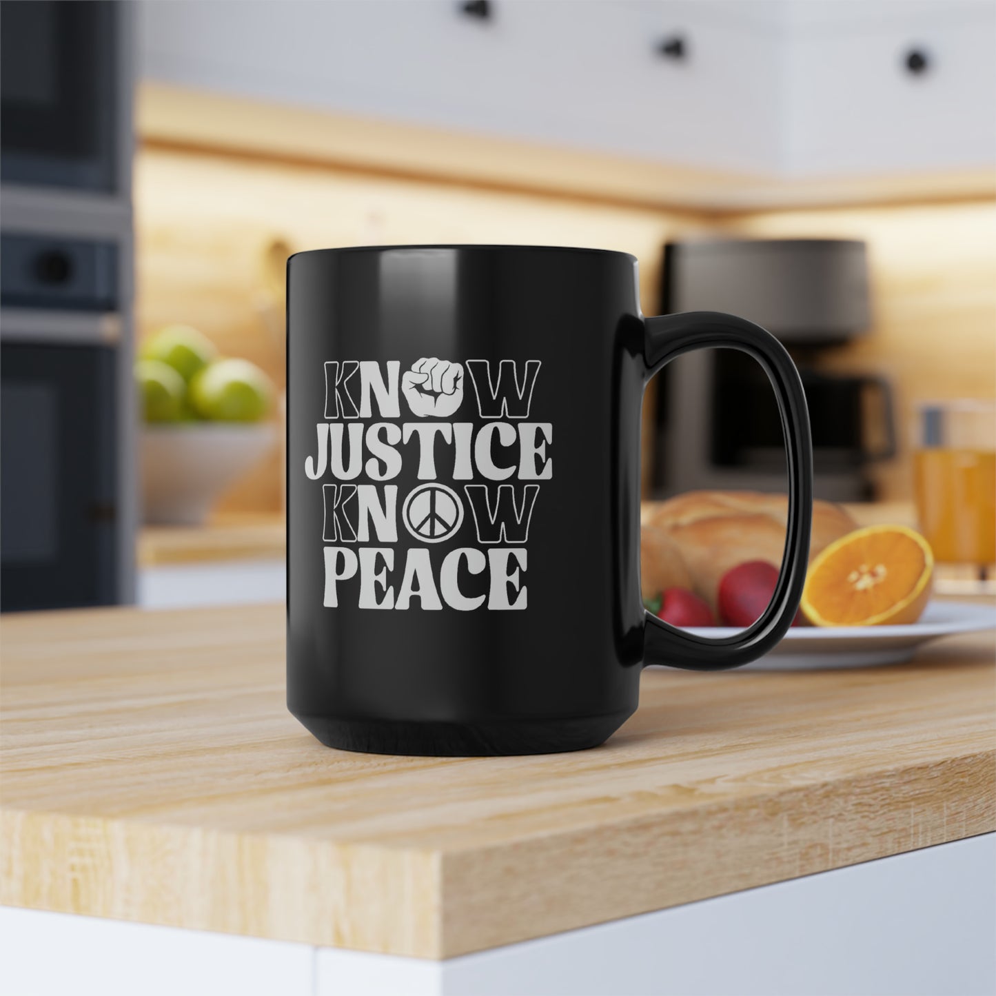 “Know Justice, Know Peace (Classic)” 15 oz. Mug