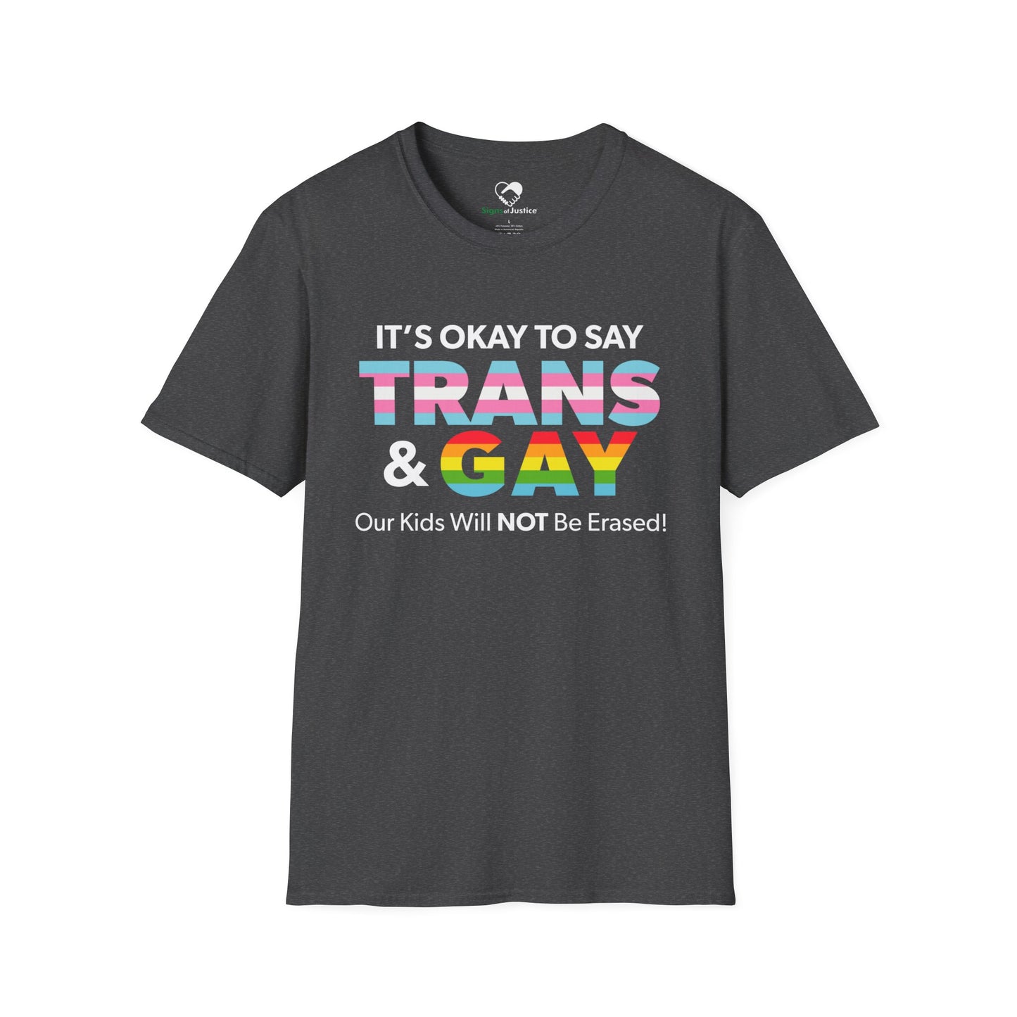 "It’s Okay to Say Trans & Gay" Unisex T-Shirt