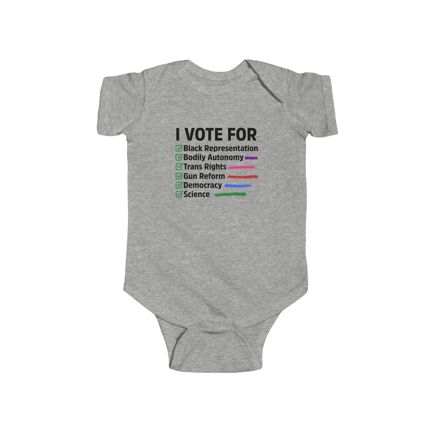 “I Vote For” Infant Onesie