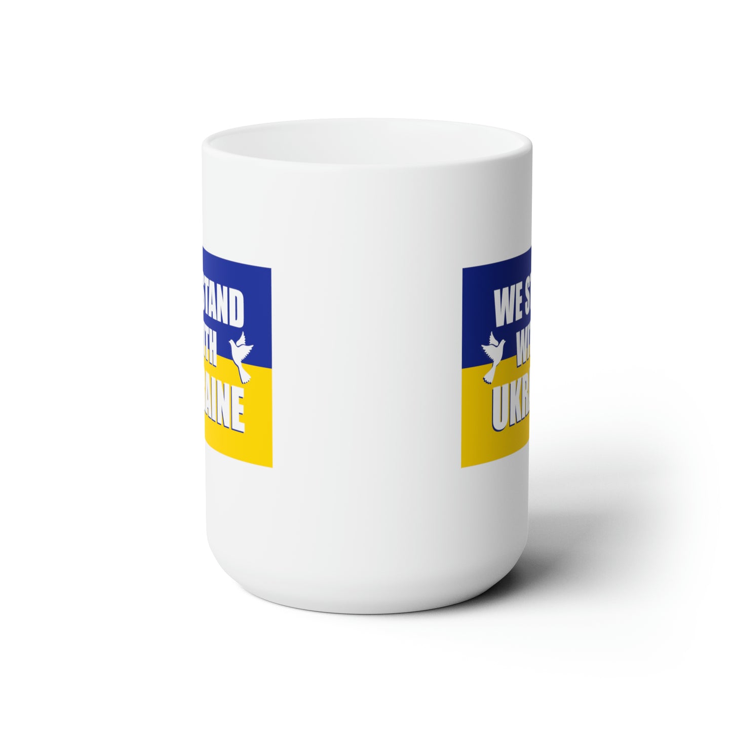 “We Stand With Ukraine” 15 oz. Mug