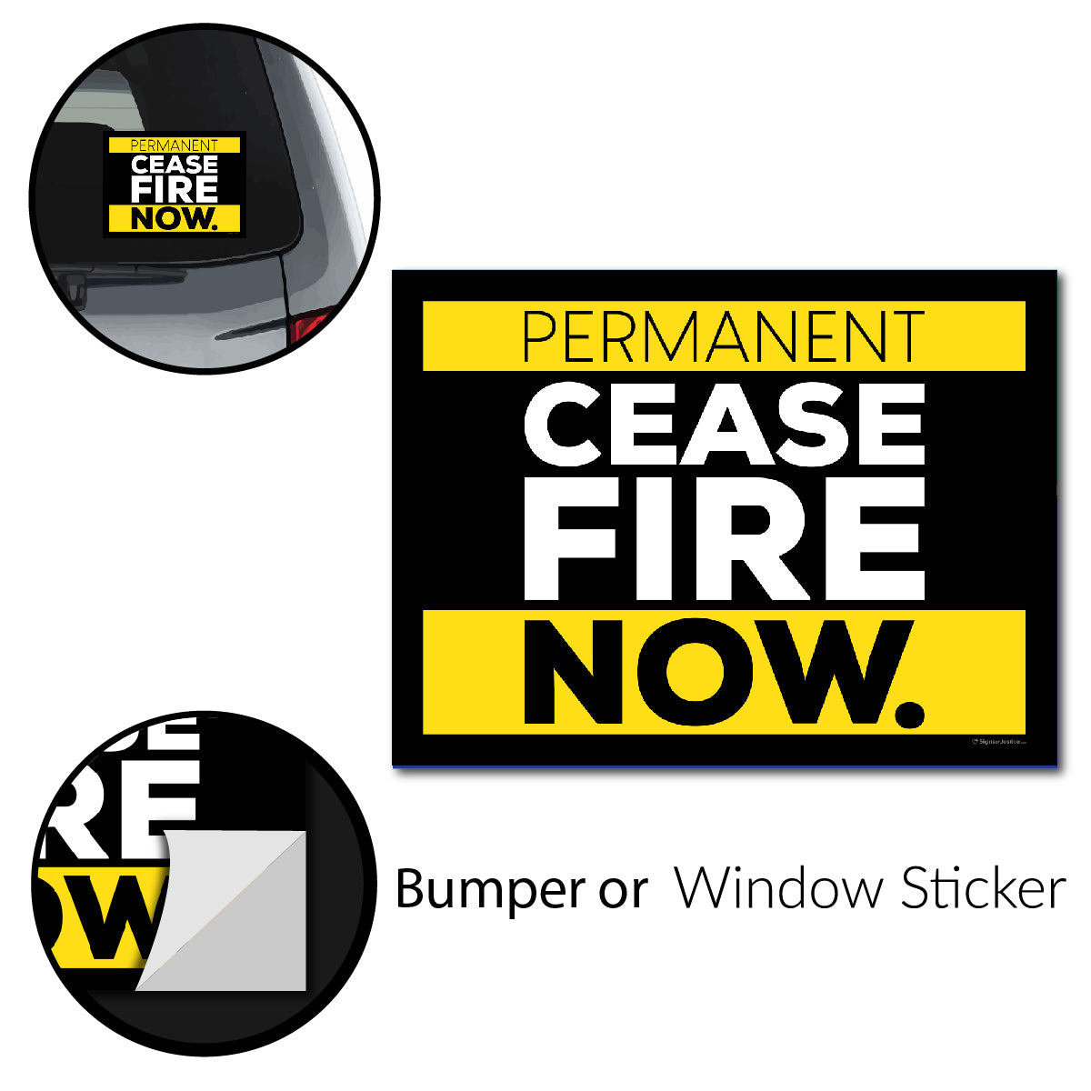 "Cease Fire" Bumper Stickers