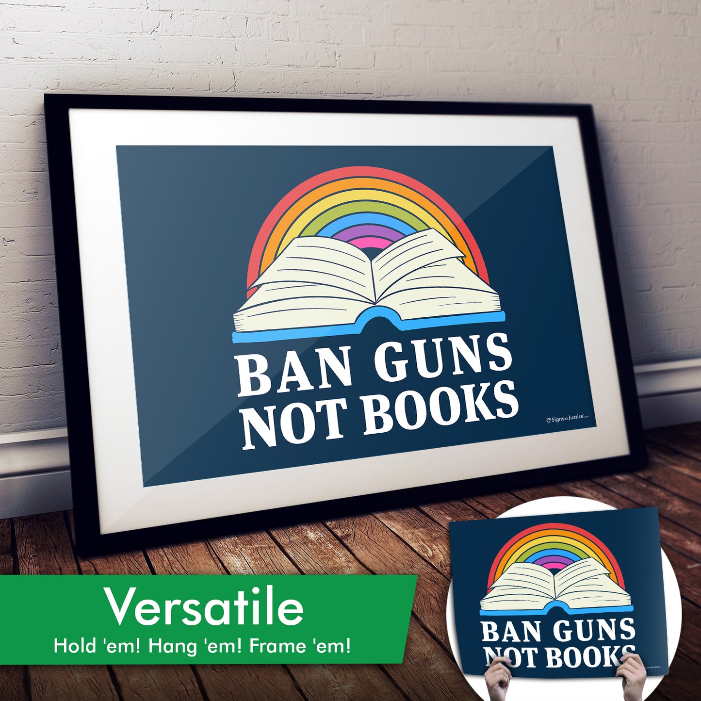 Ban Guns Not Books Cardstock Print