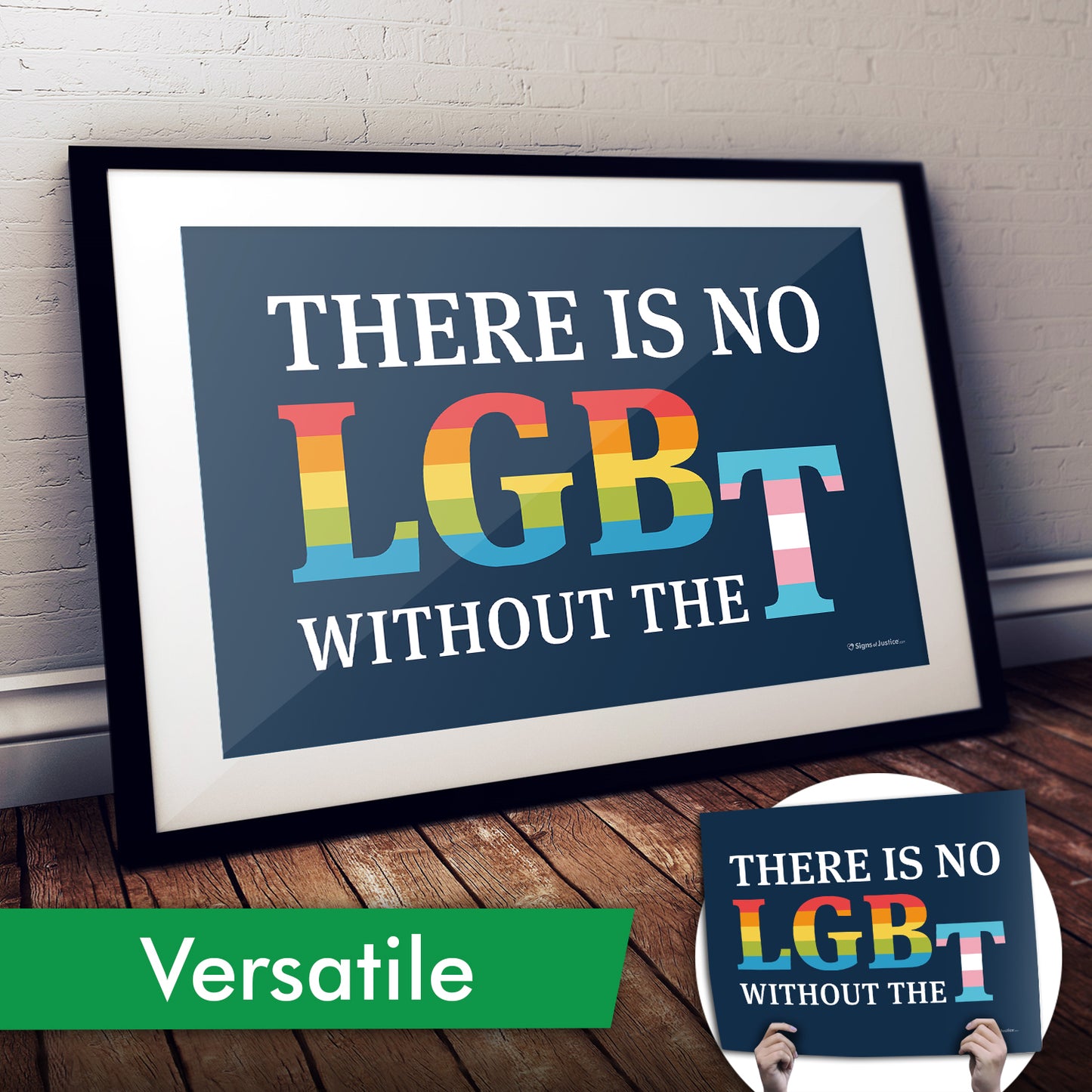 "There Is No LGB Without the T" Cardstock Print