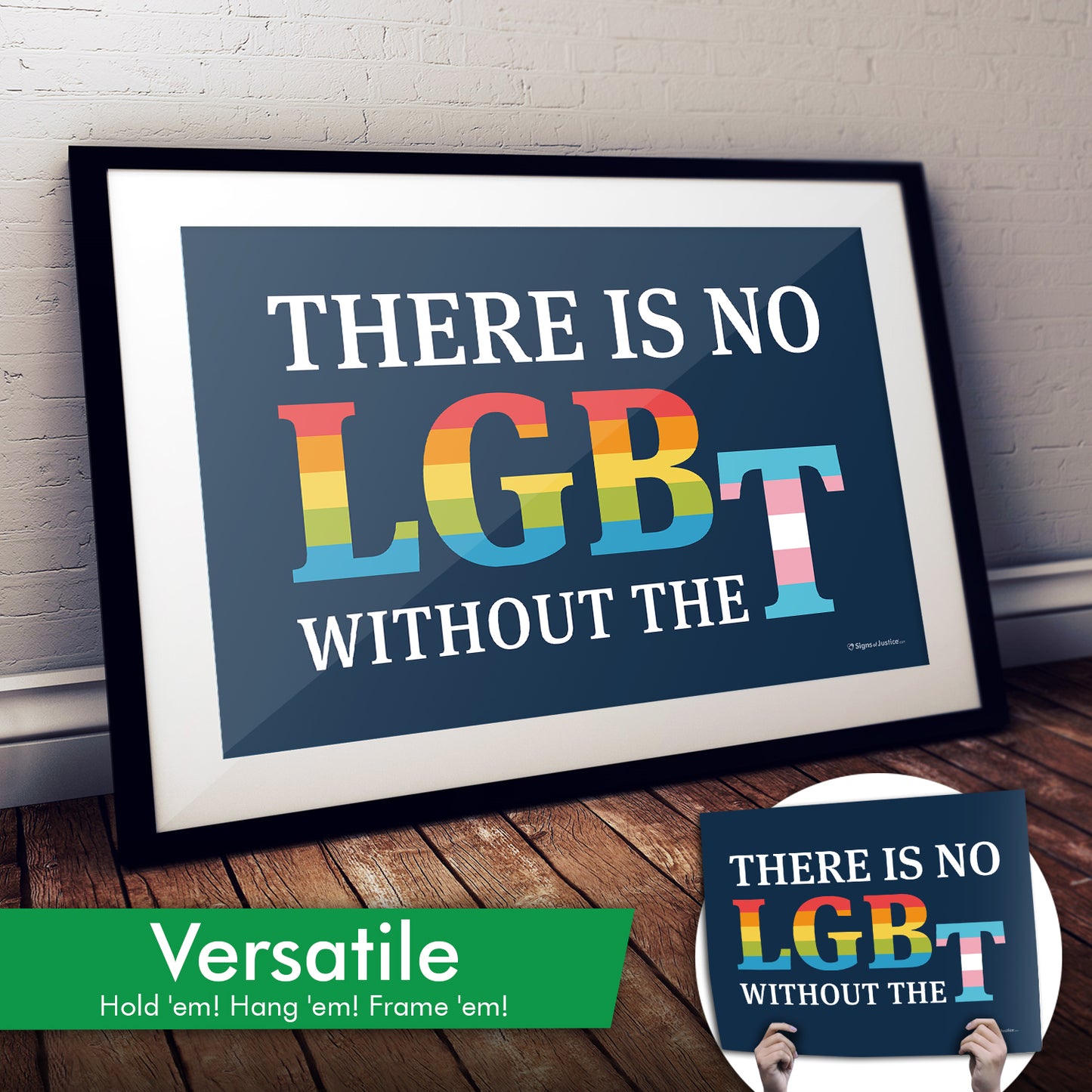 "There Is No LGB Without the T" Cardstock Print