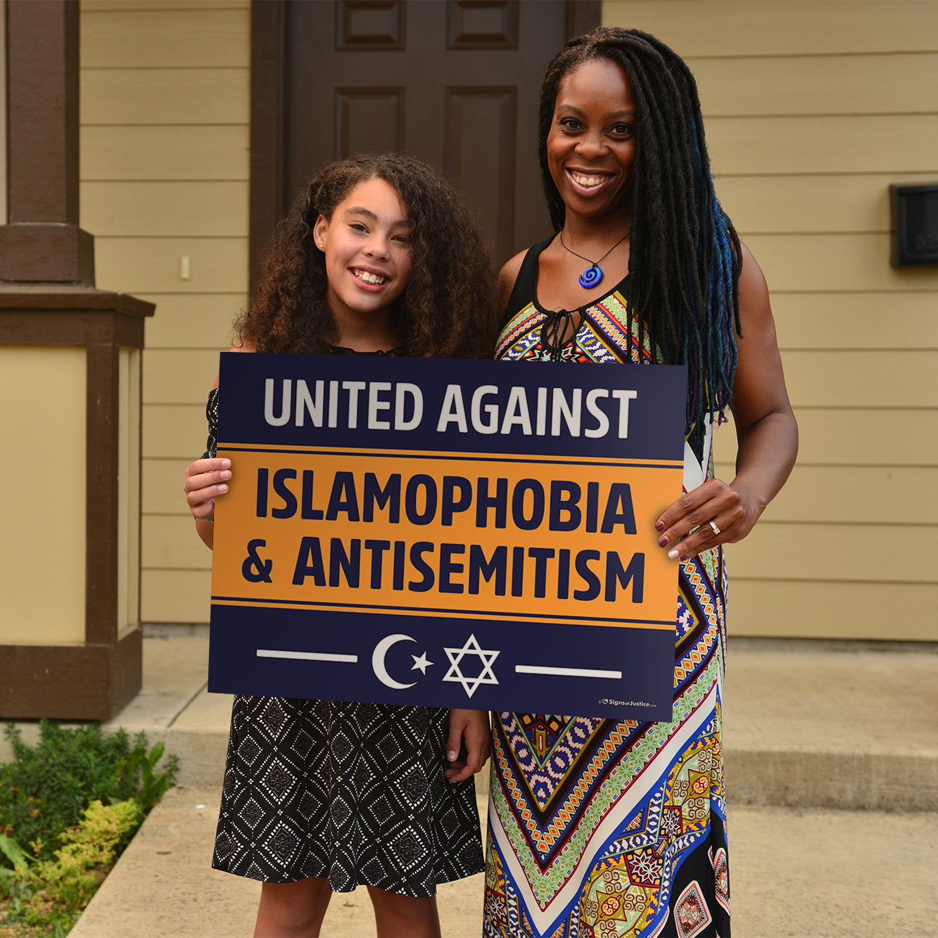 United Against Islamophobia & Antisemitism Yard Sign