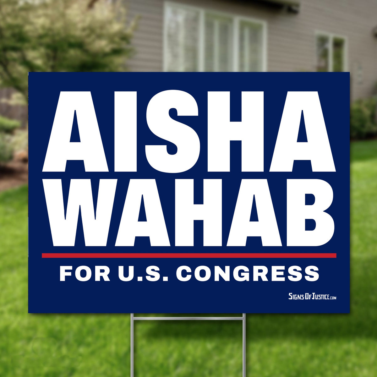 Aisha Wahab 24"x18" yard sign