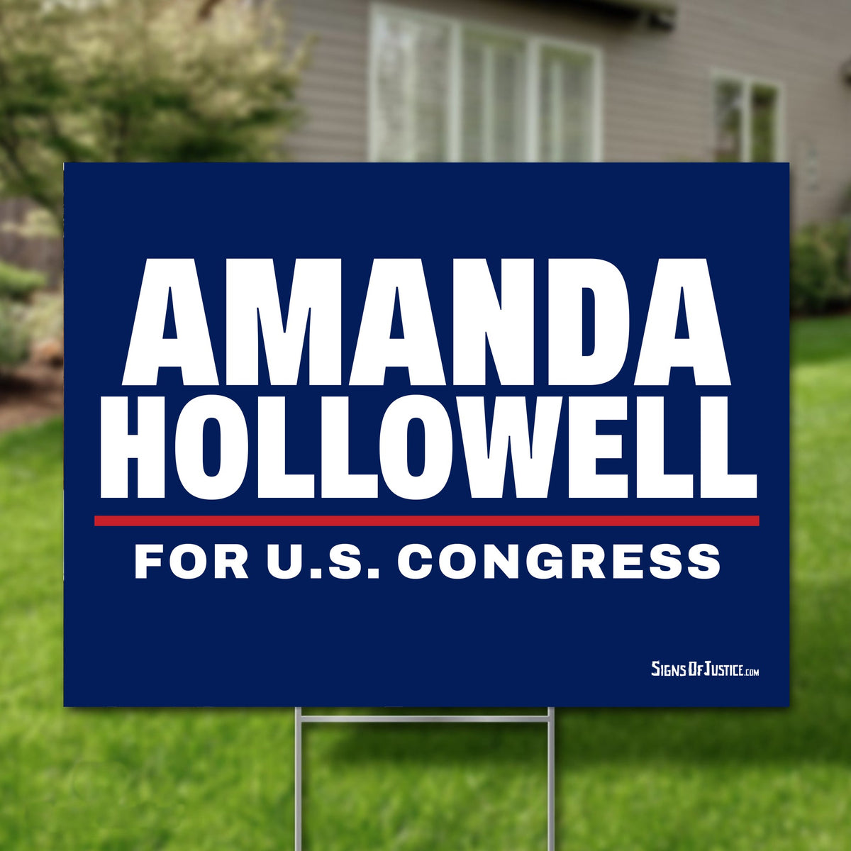 Amanda Hollowell 24"x18" yard sign