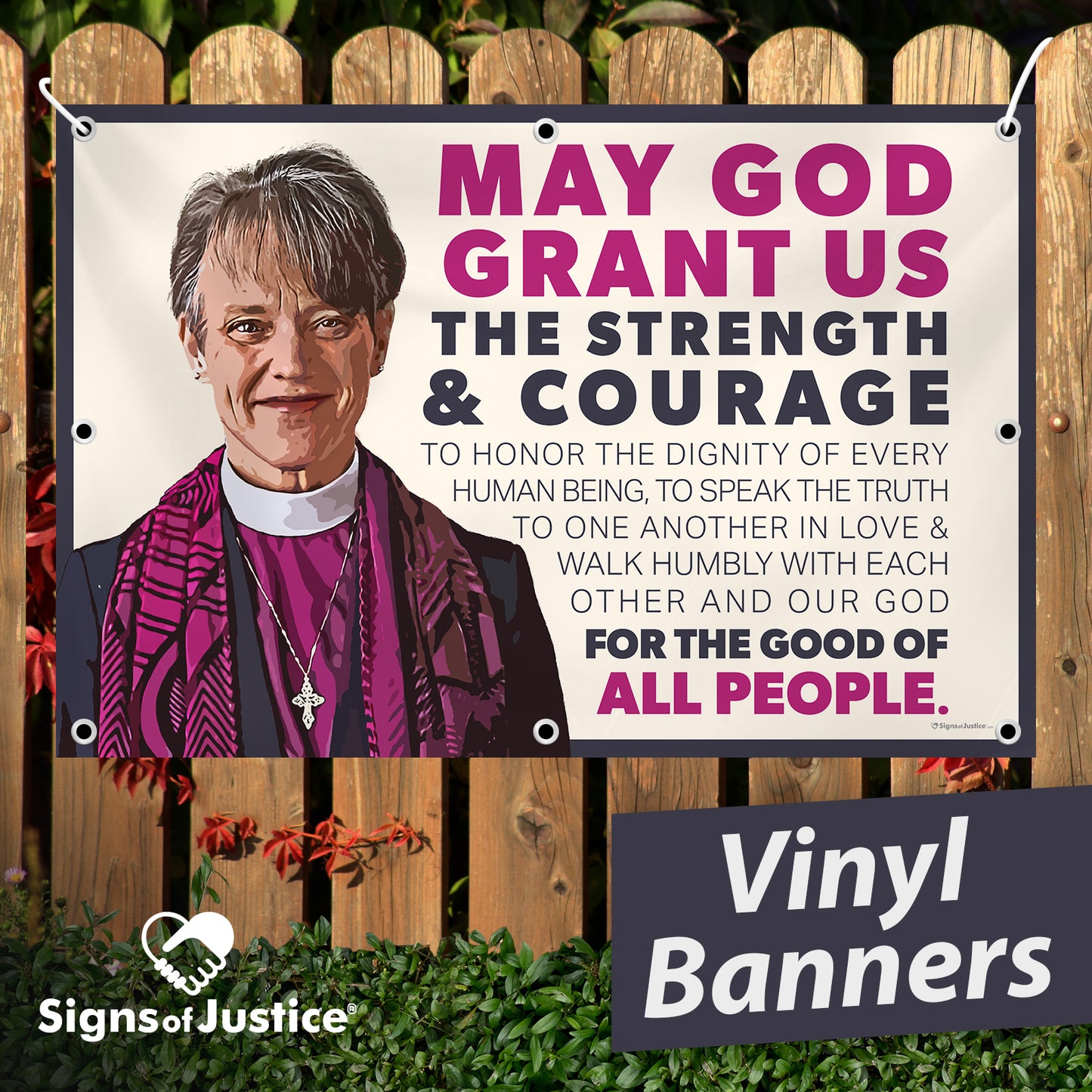 "Mariann Budde Bishop" Vinyl Banner