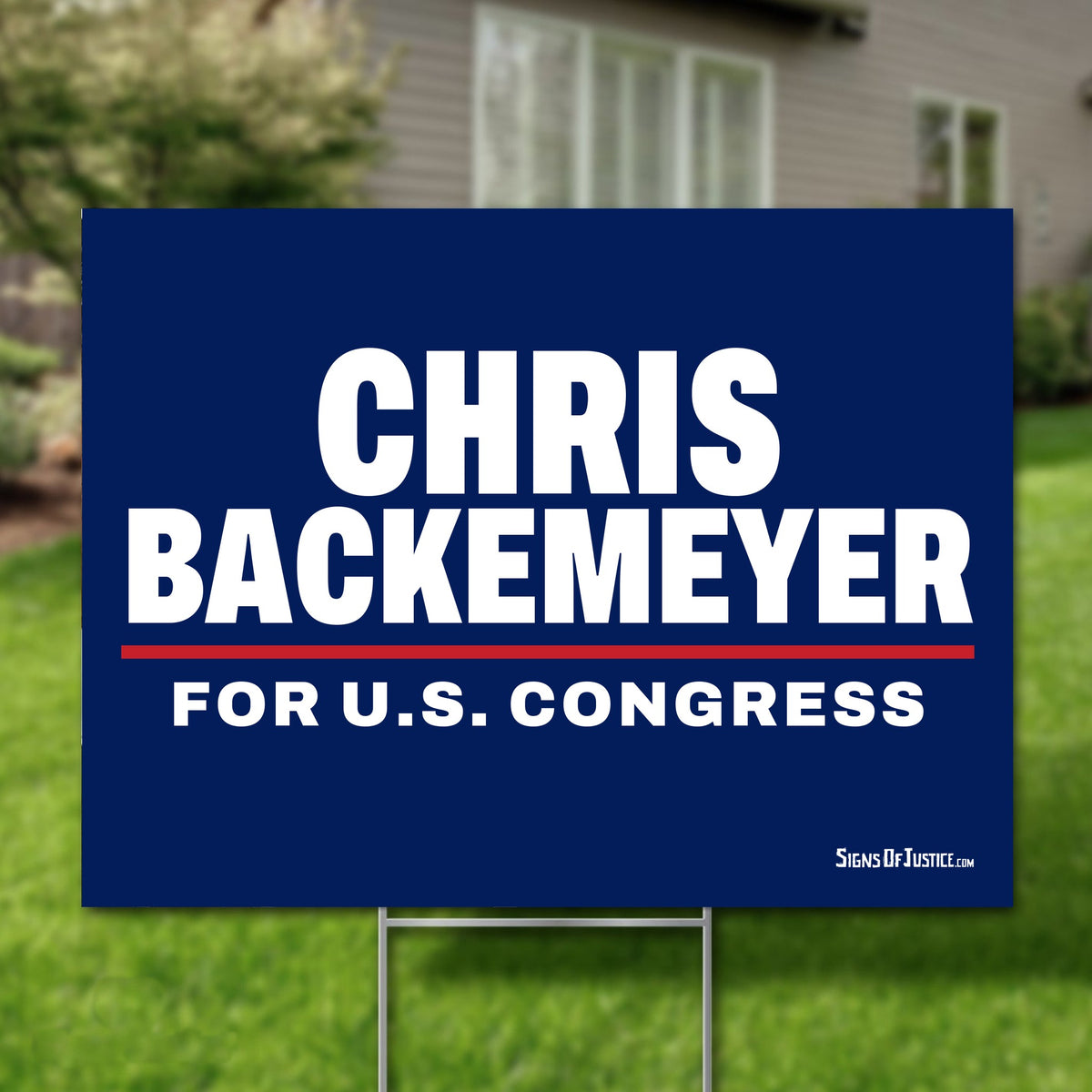 Chris Backemeyer 24"x18" yard sign